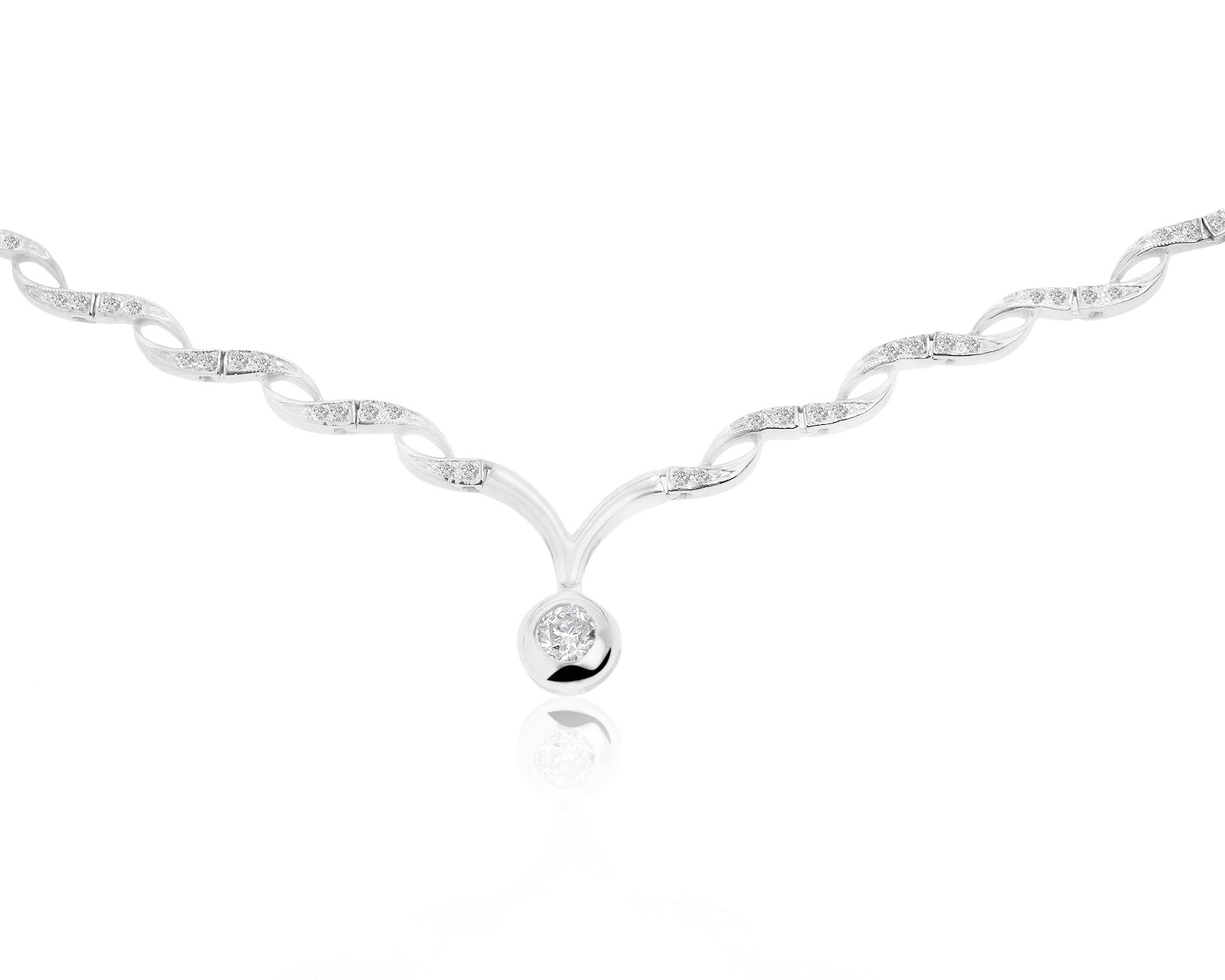 Изысканное золотое колье с бриллиантами 0.92ct 250921/1 Изысканное золотое колье с бриллиантами 0.92ct 250921/1