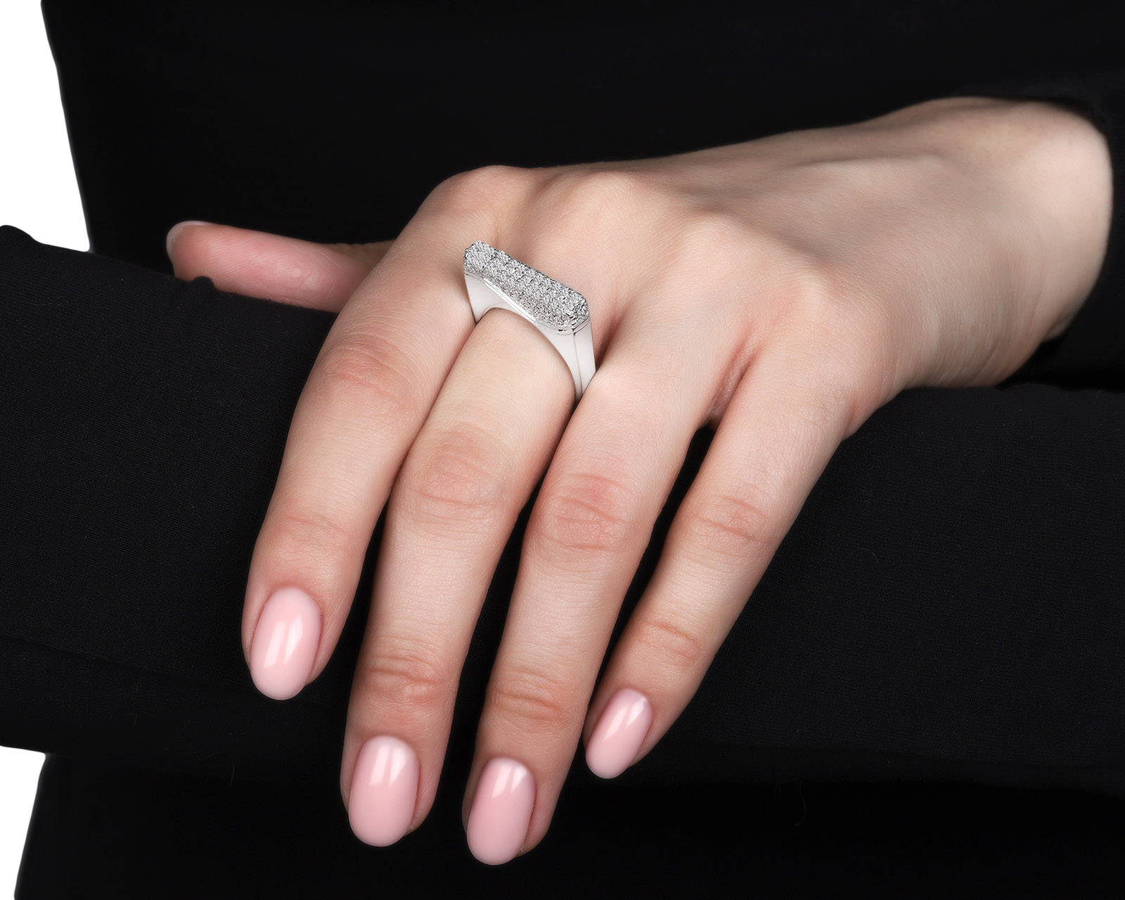 Потрясающее золотое кольцо с бриллиантами 1.12ct