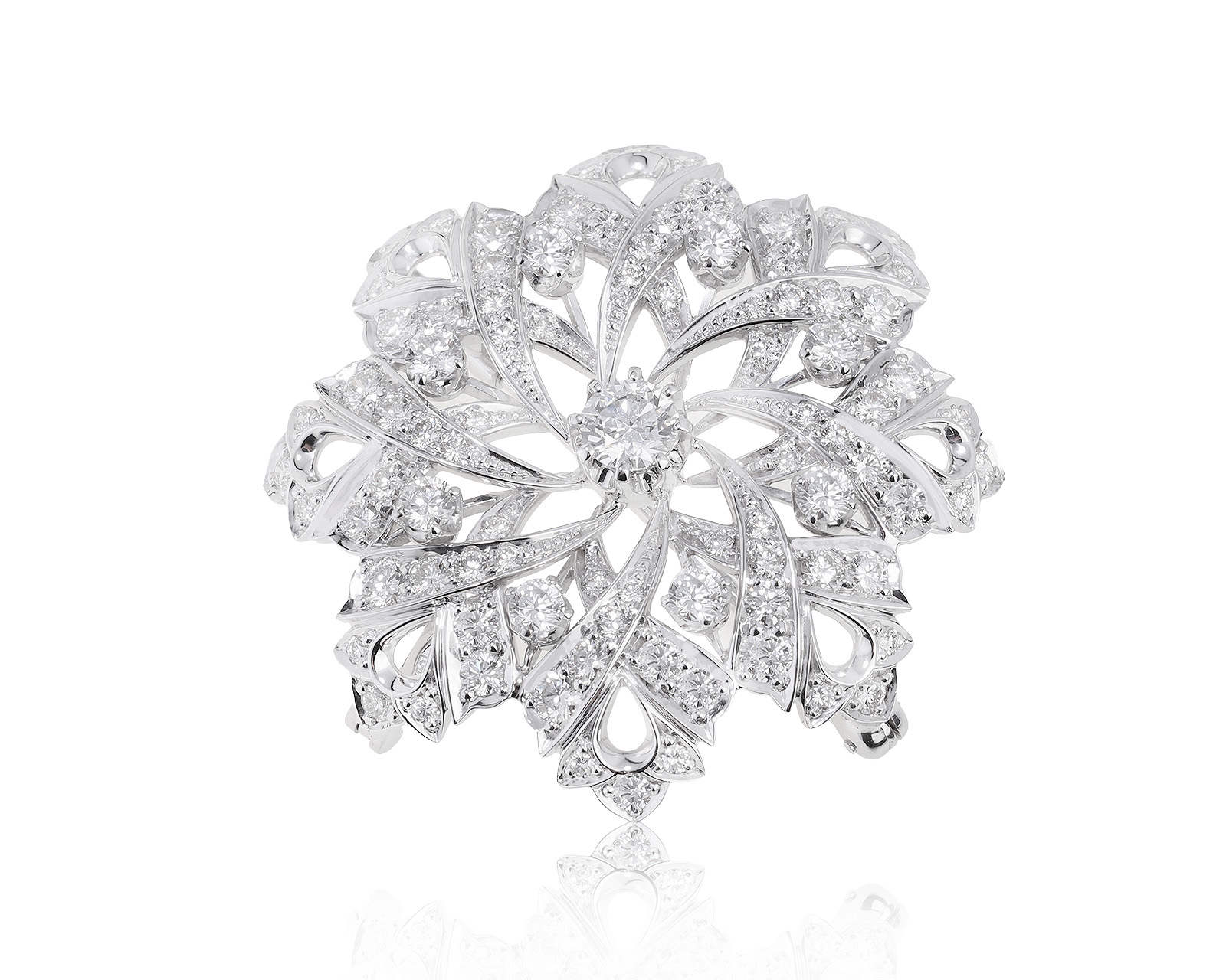 Роскошная золотая брошь-кулон с бриллиантами 3.31ct 041221/1 Роскошная золотая брошь-кулон с бриллиантами 3.31ct 041221/1