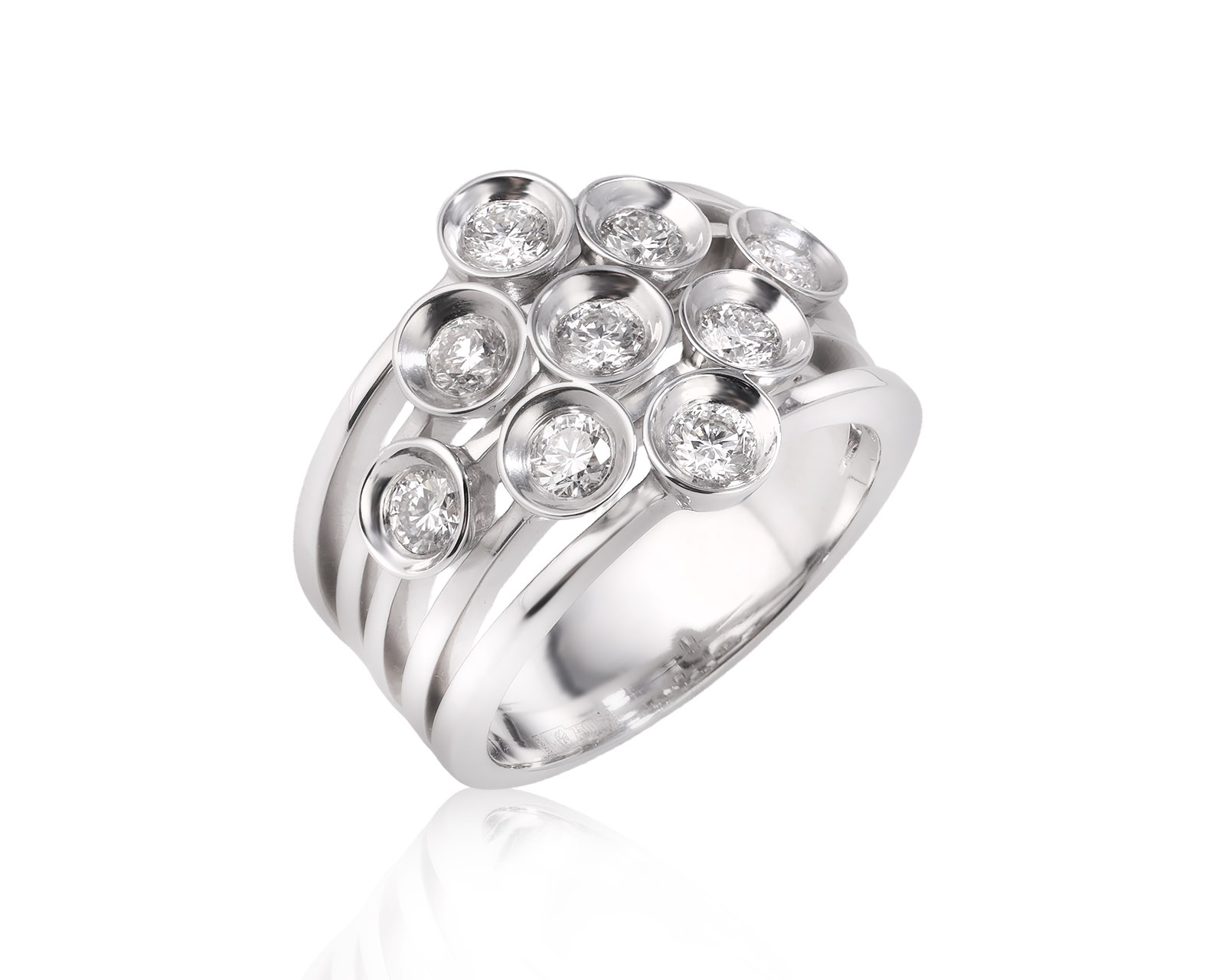 Золотое кольцо с бриллиантами 1.08ct 141225/7