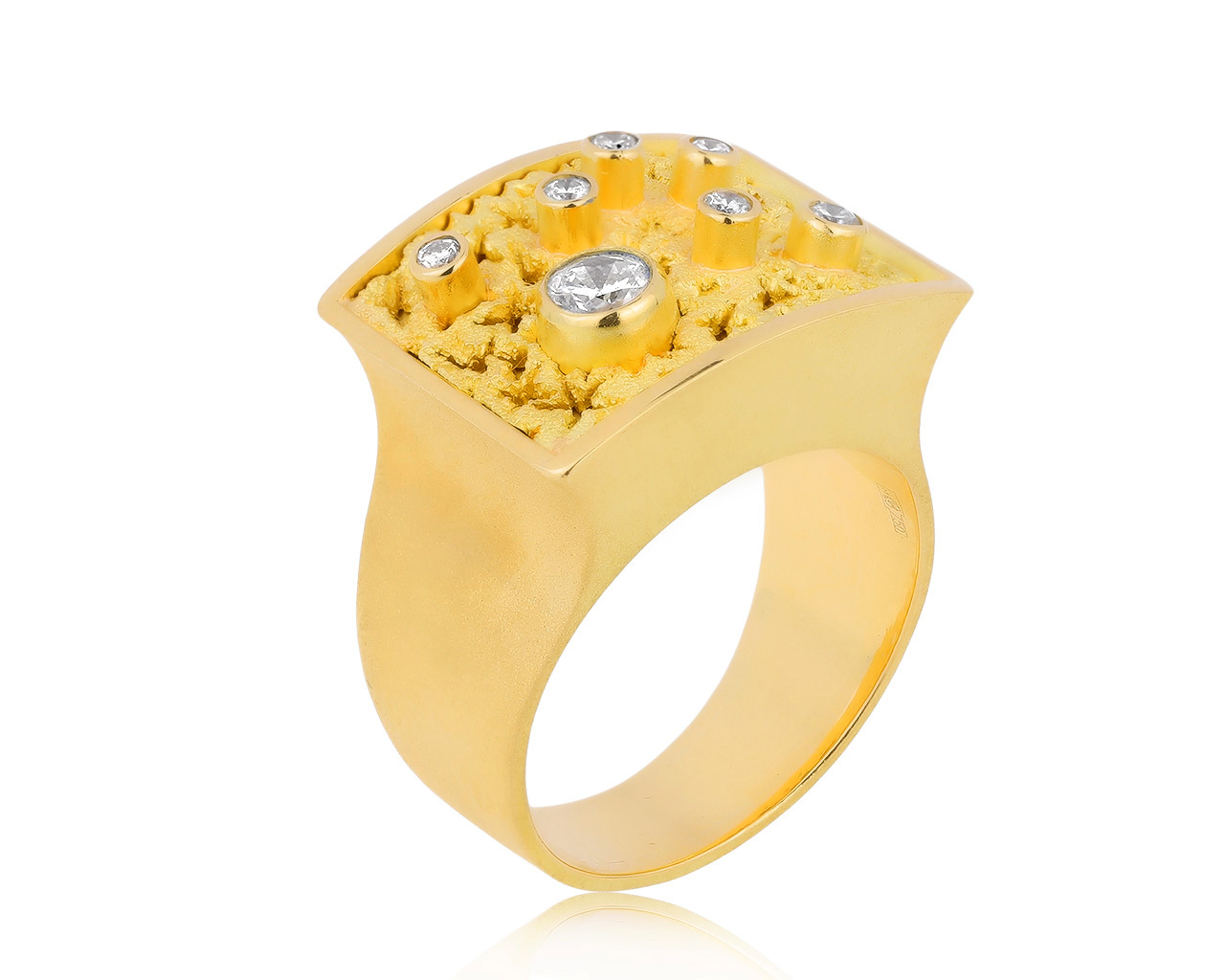 Роскошное золотое кольцо с бриллиантами 0.36ct 091120/12