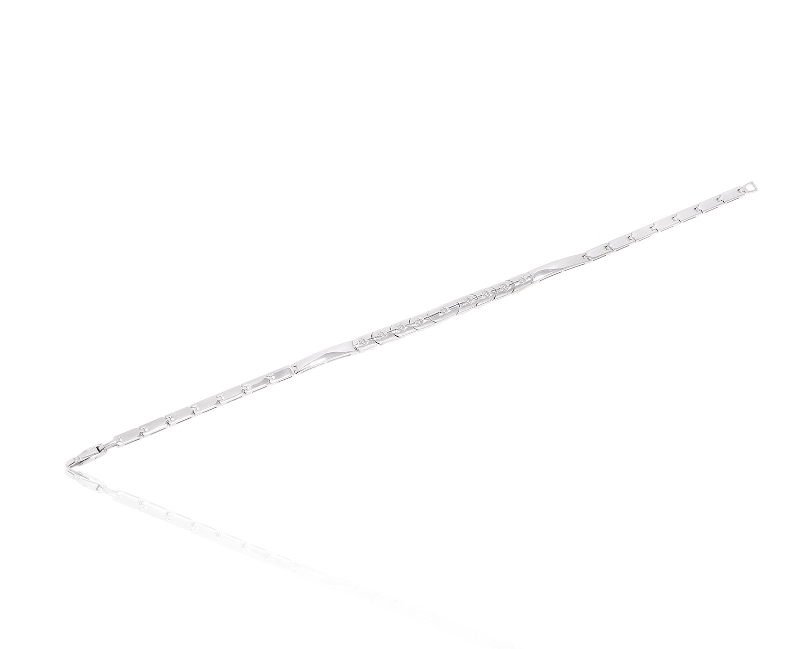 Изящный золотой браслет с бриллиантами 0.21ct 121022/8