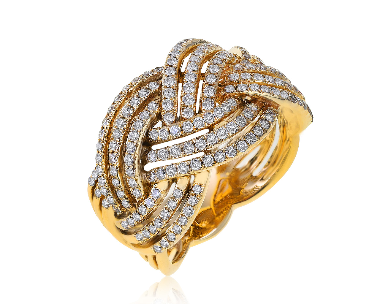 Превосходное золотое кольцо с бриллиантами 0.75ct