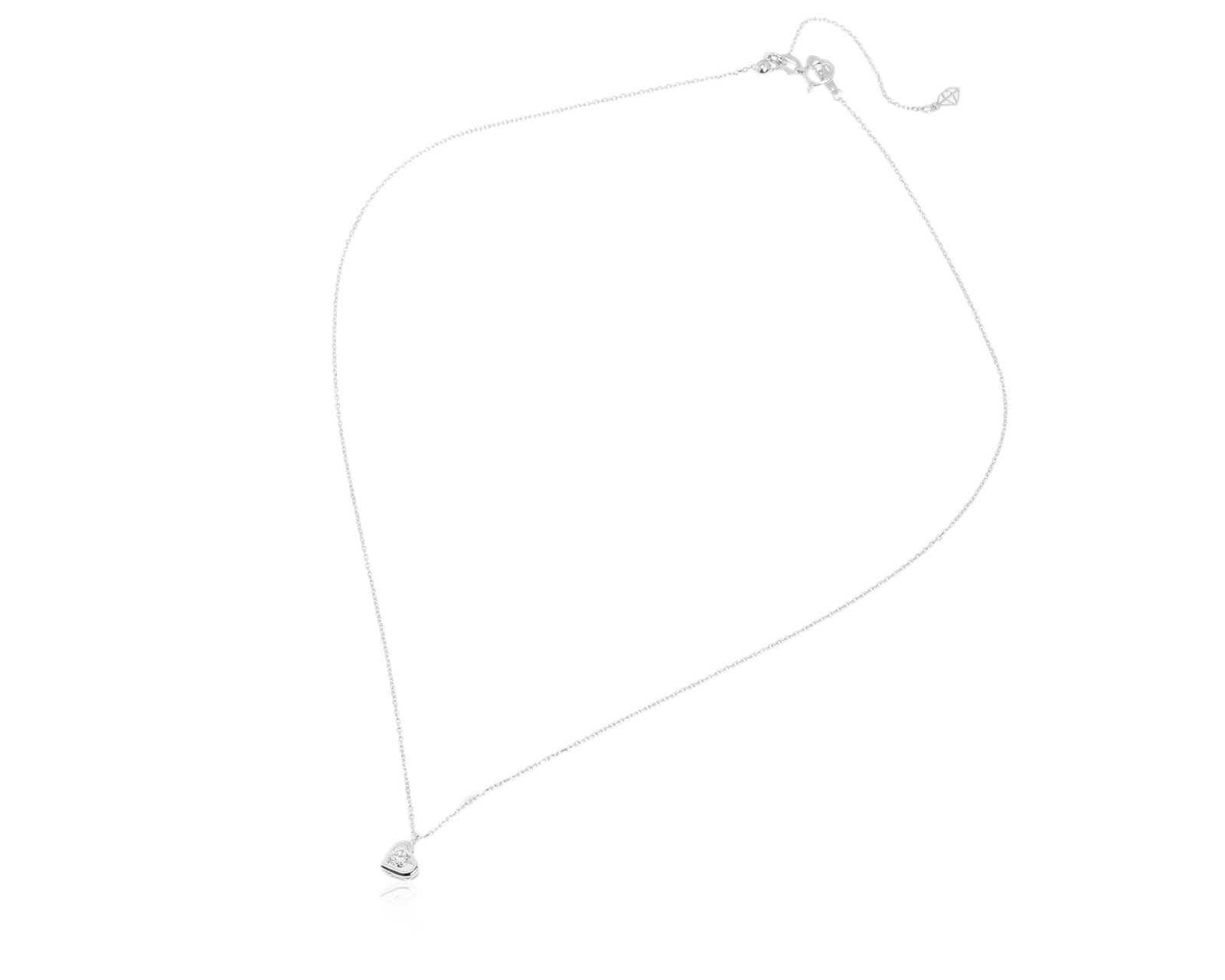 Золотое колье с бриллиантом 0.11ct