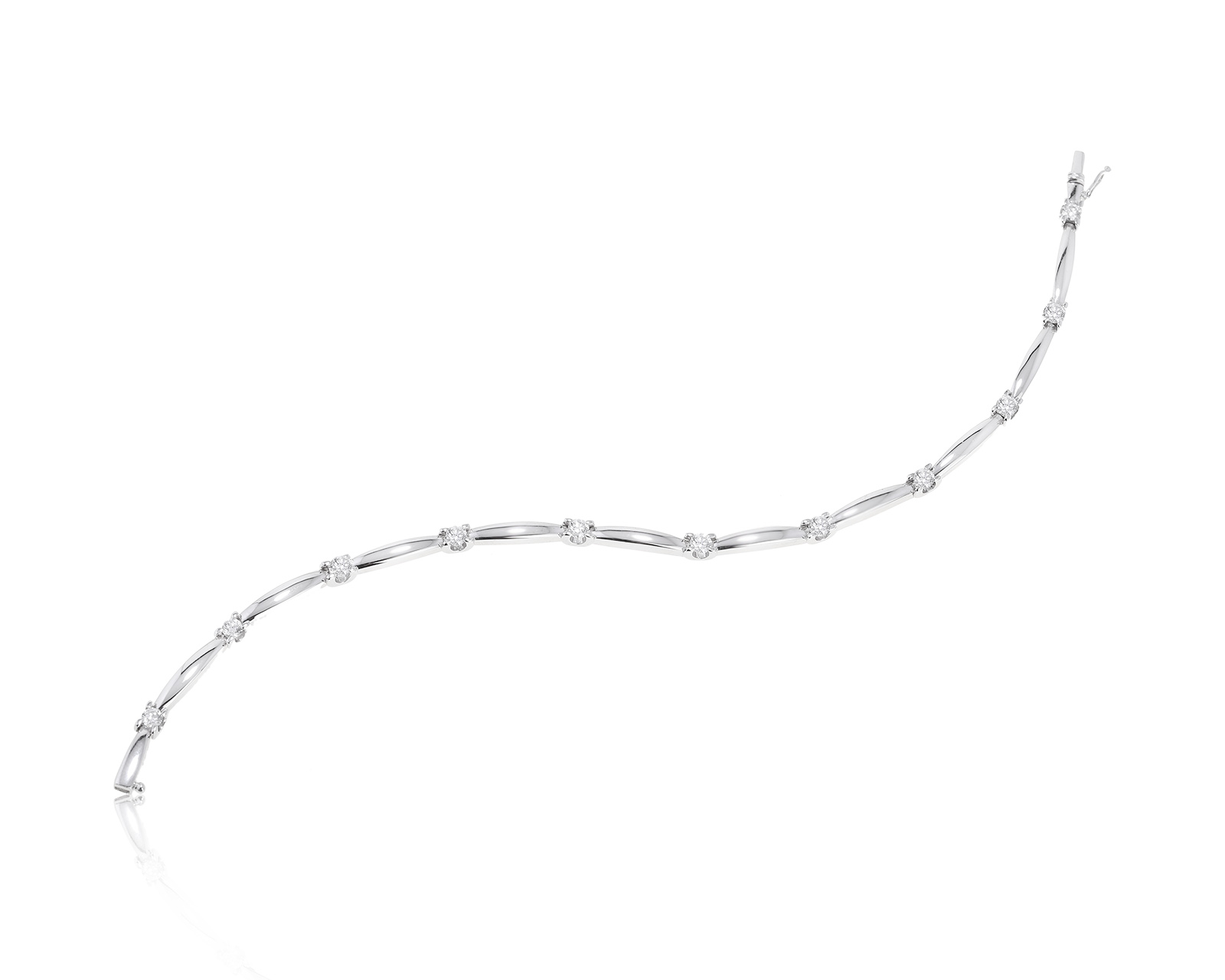 Изящный золотой браслет с бриллиантами 1.01ct 211221/1