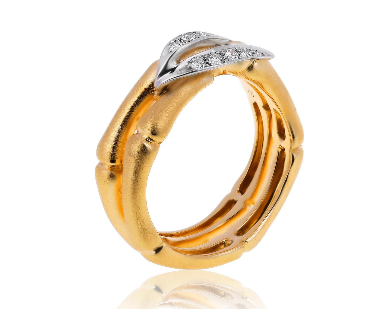 Оригинальное золотое кольцо с бриллиантами 0.11ct Carrera y Carrera 280320/7