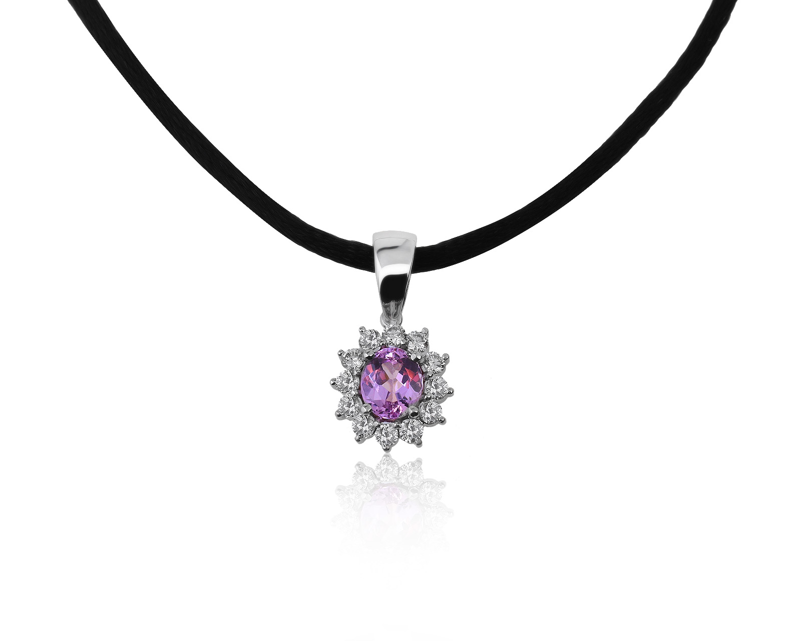 Изящный золотой кулон с кунцитом 0.57ct 010621/25