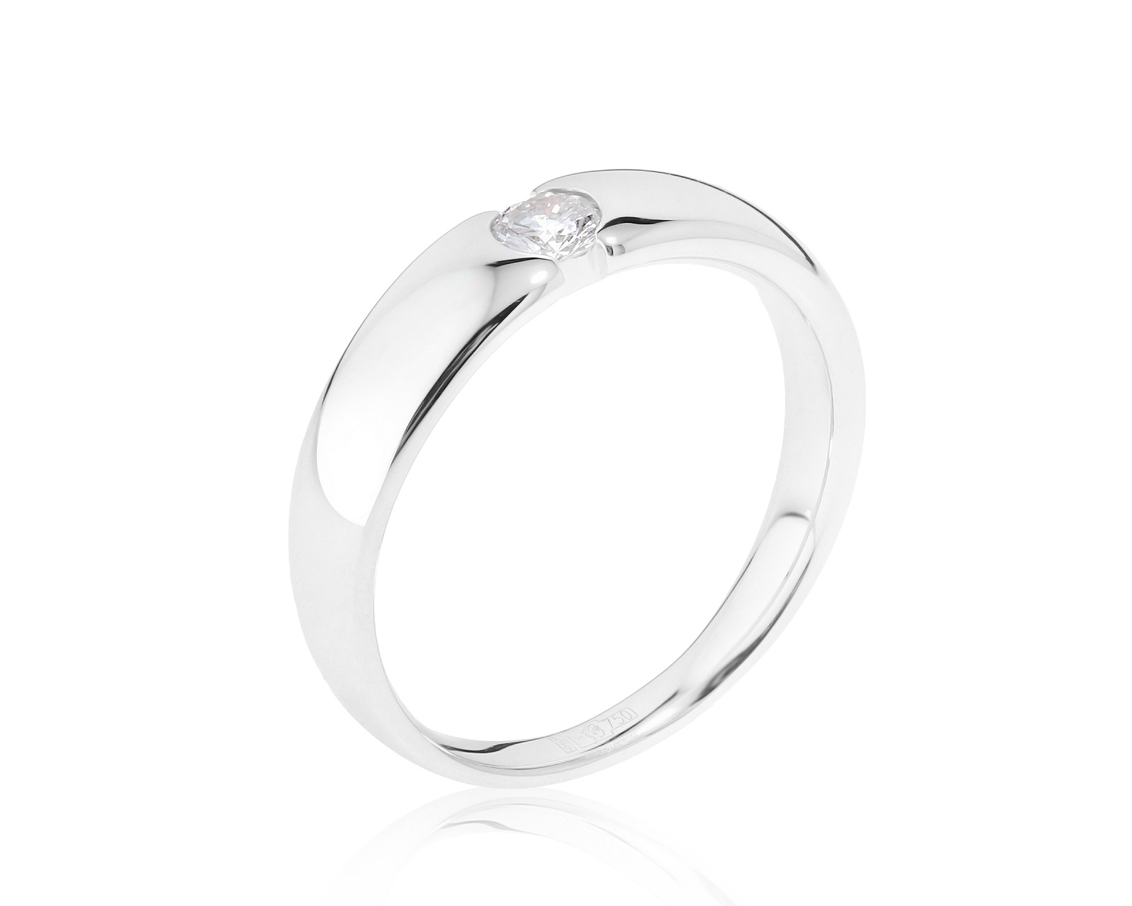 Богатое золотое кольцо с бриллиантом 0.20ct 310119/14