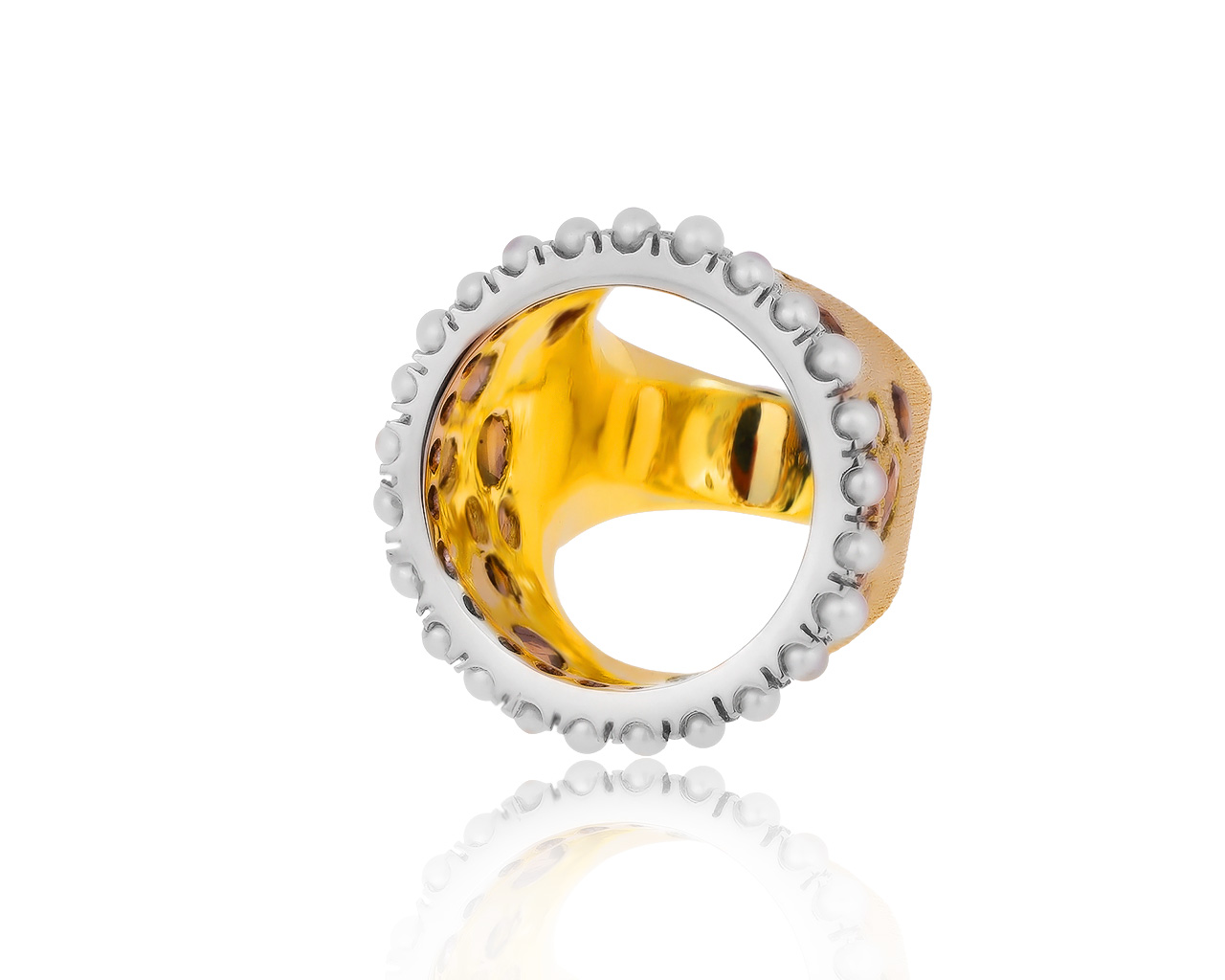 Оригинальное золотое кольцо с жемчугом 2.20 мм German Kabirski
