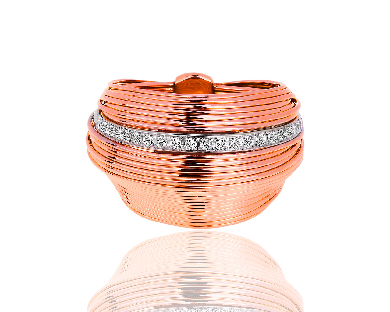 Итальянское золотое кольцо с бриллиантами 0.22ct Era 280818/2