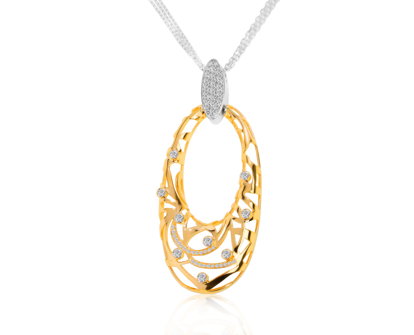 Очаровательный золотой кулон с бриллиантами 2.06ct 210921/8 Очаровательный золотой кулон с бриллиантами 2.06ct 210921/8