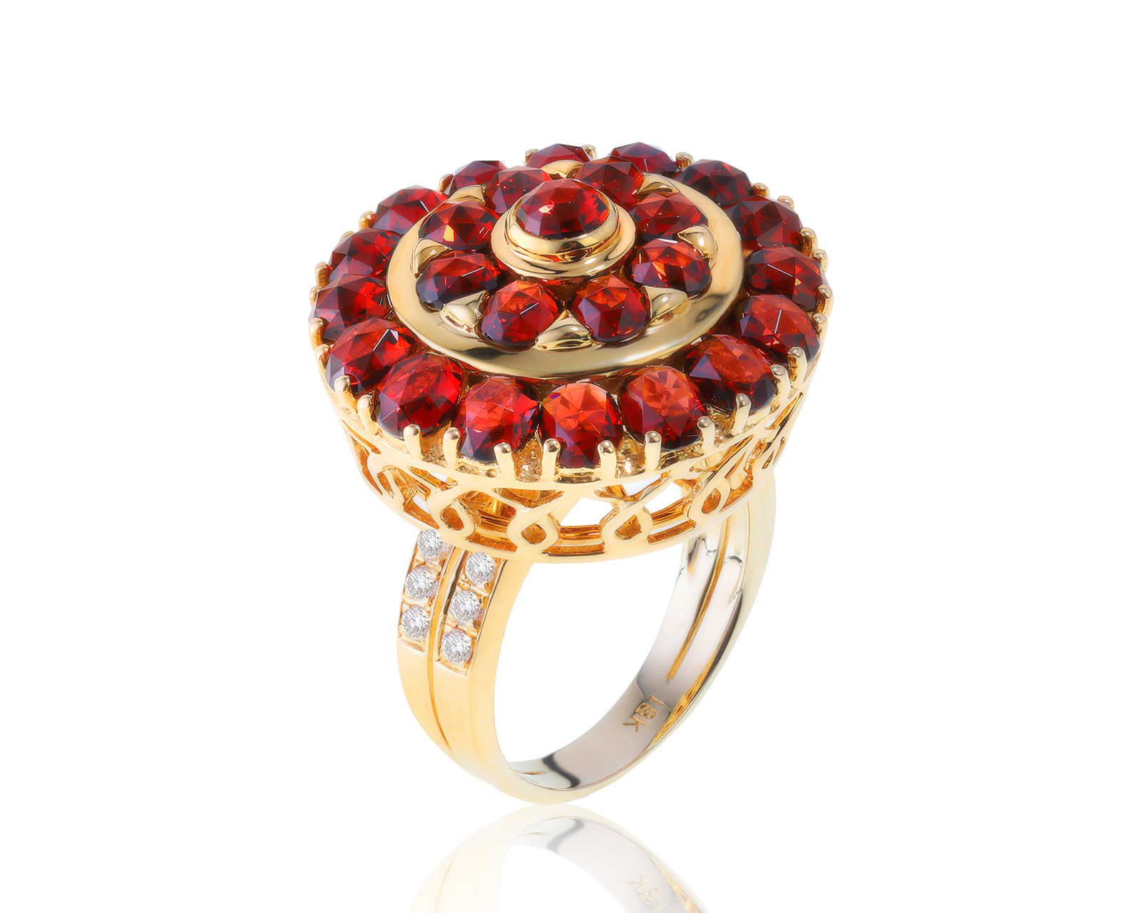 Великолепное золотое кольцо с гранатами 5.71ct 030223/7