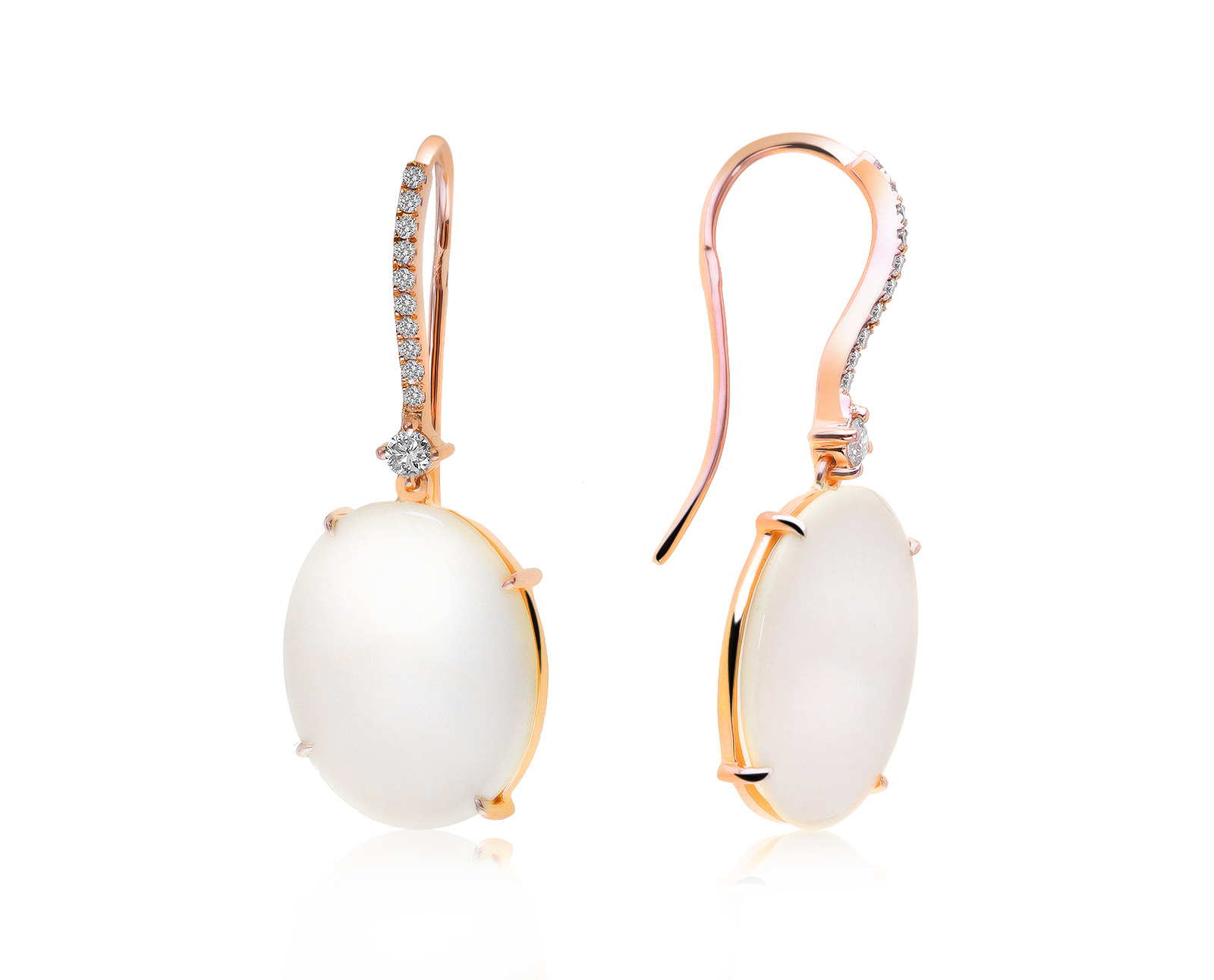 Завораживающие золотые серьги с бриллиантами 0.21ct 140921/1