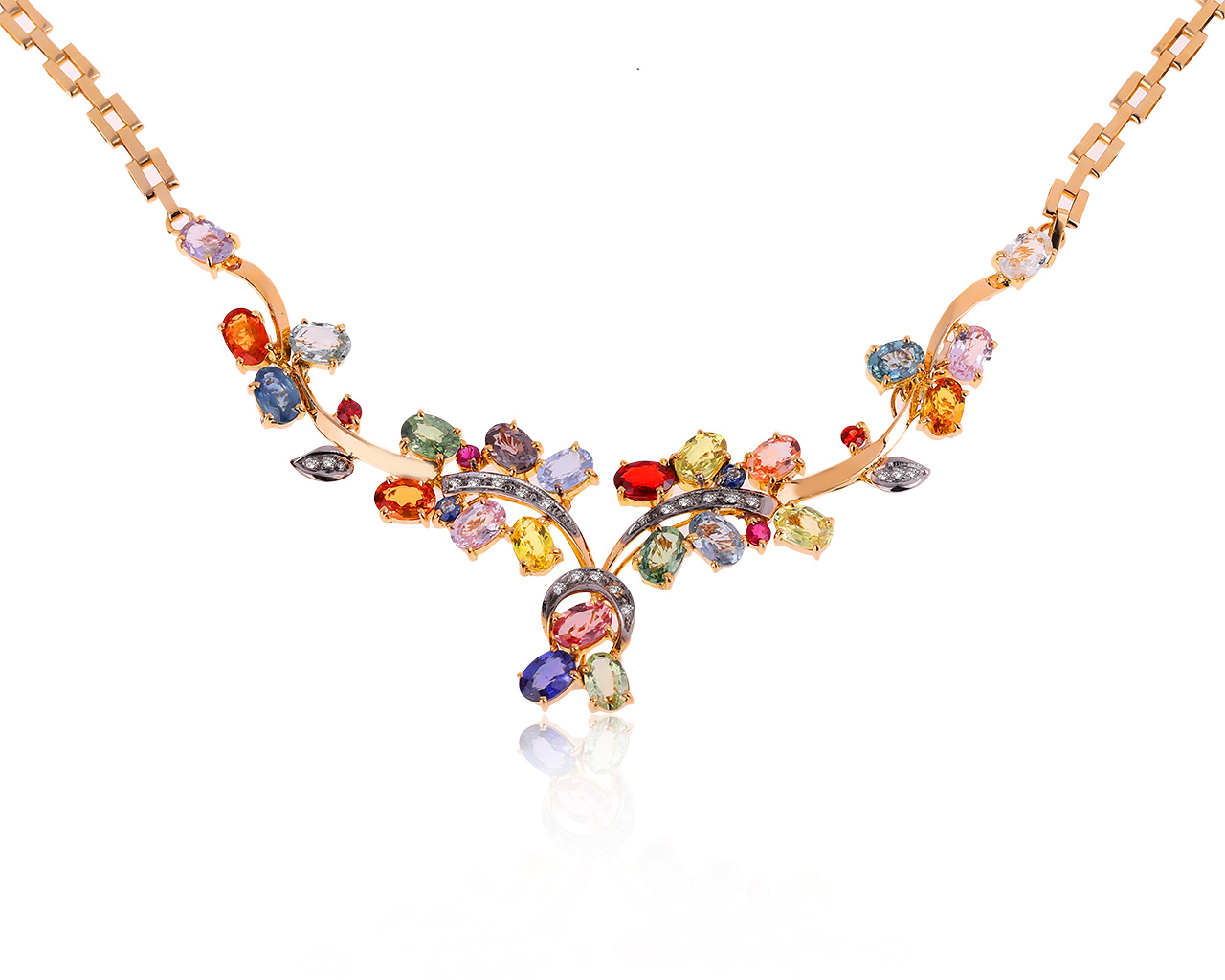 Изумительное золотое колье с сапфирами 10.00ct 270320/10