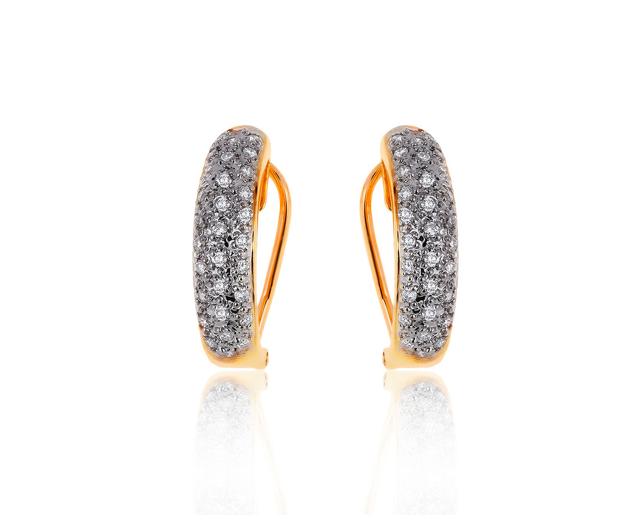 Престижные золотые серьги с бриллиантами 0.56ct 181119/1