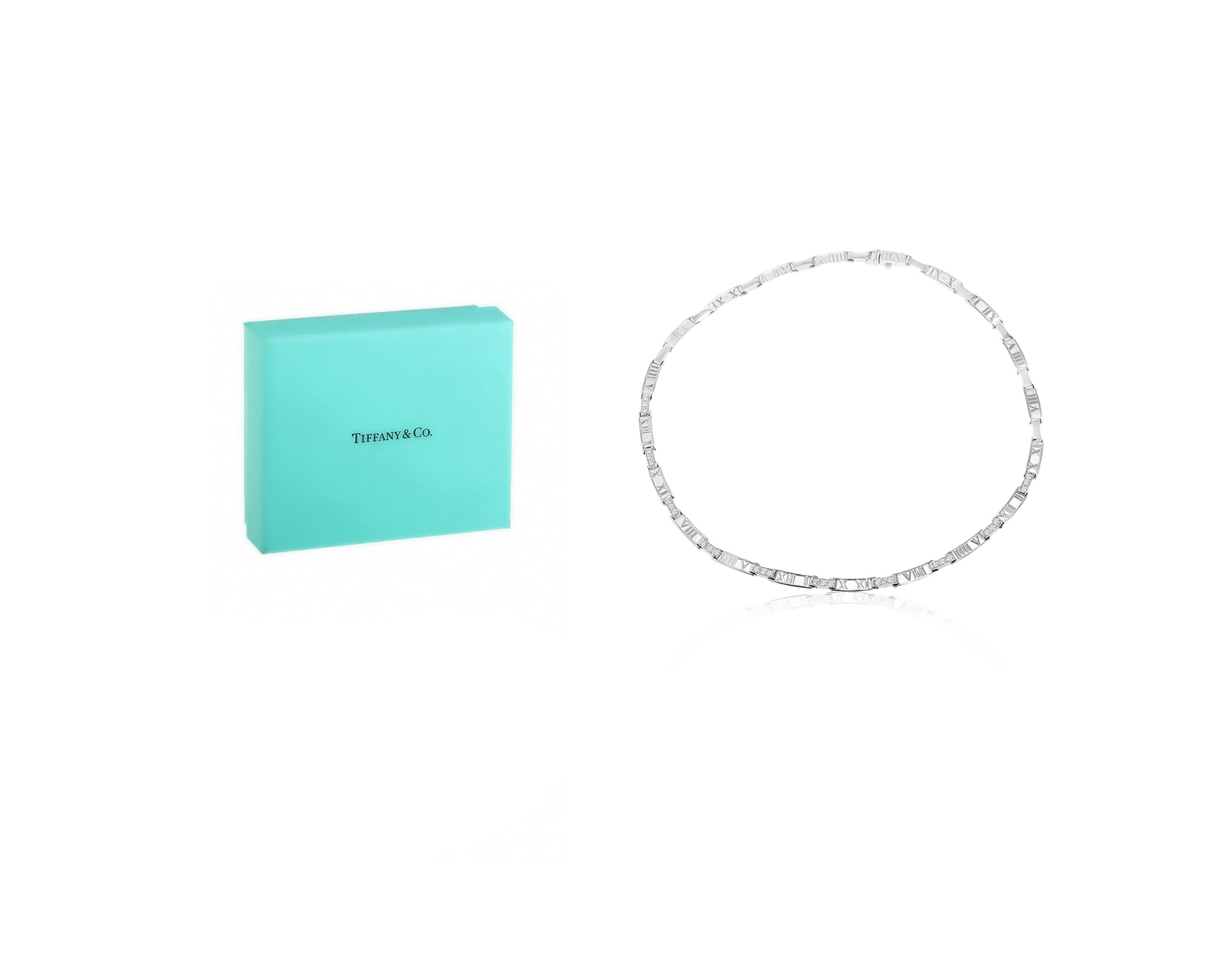 Оригинальное золотое колье с бриллиантами 1.60ct Tiffany&Co Atlas