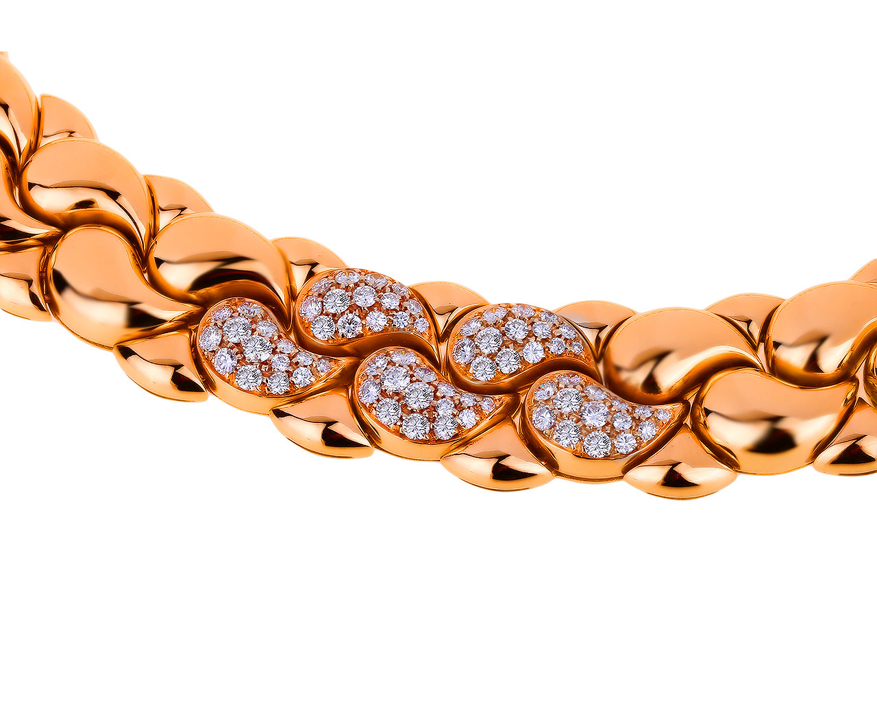 Оригинальное золотое колье с бриллиантами 1.75ct Chopard