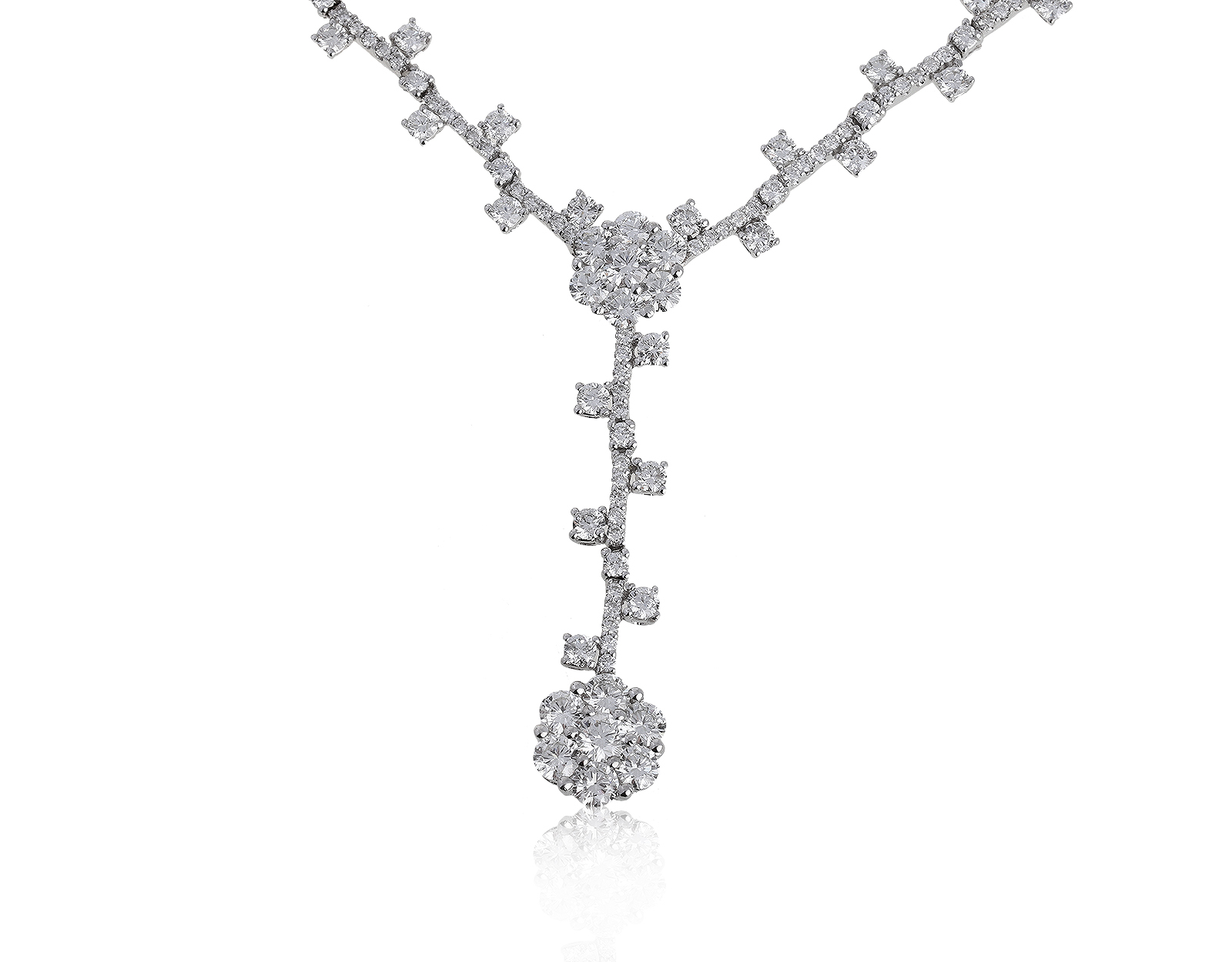 Прекрасное золотое колье с бриллиантами 5.13ct