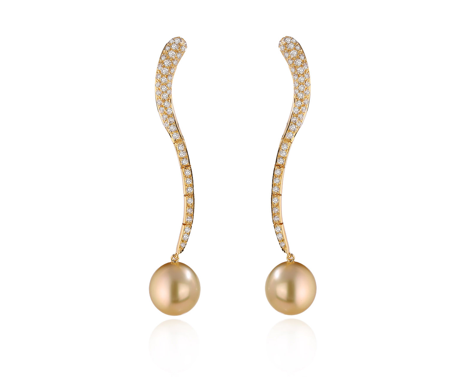 Оригинальные золотые серьги с бриллиантами 0.92ct JIC 110126/7