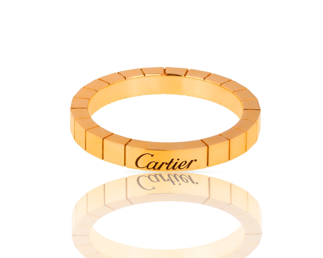 Обручальное золотое кольцо Cartier Lanieres