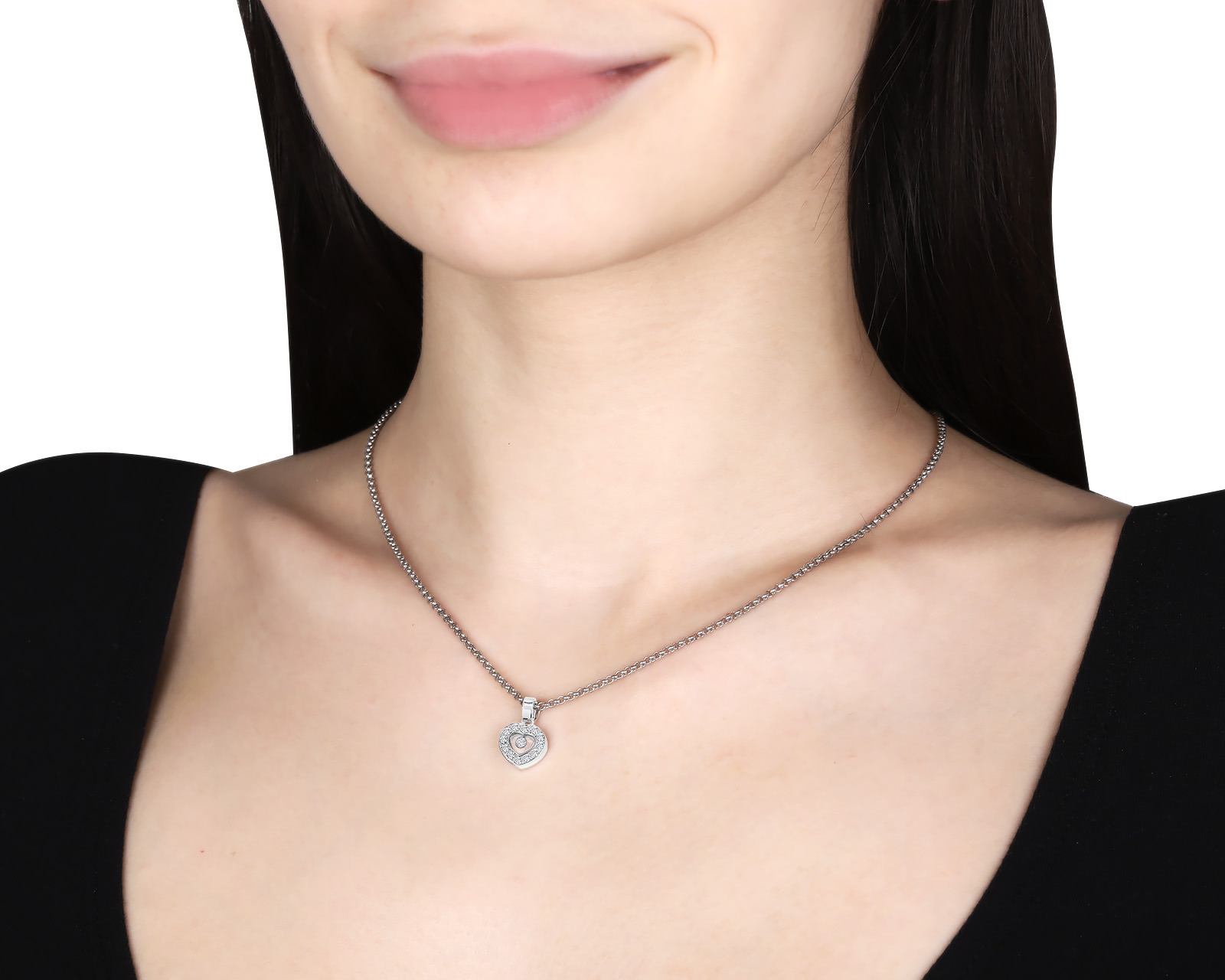Оригинальный золотой кулон с бриллиантами 0.25ct Chopard Happy Diamonds