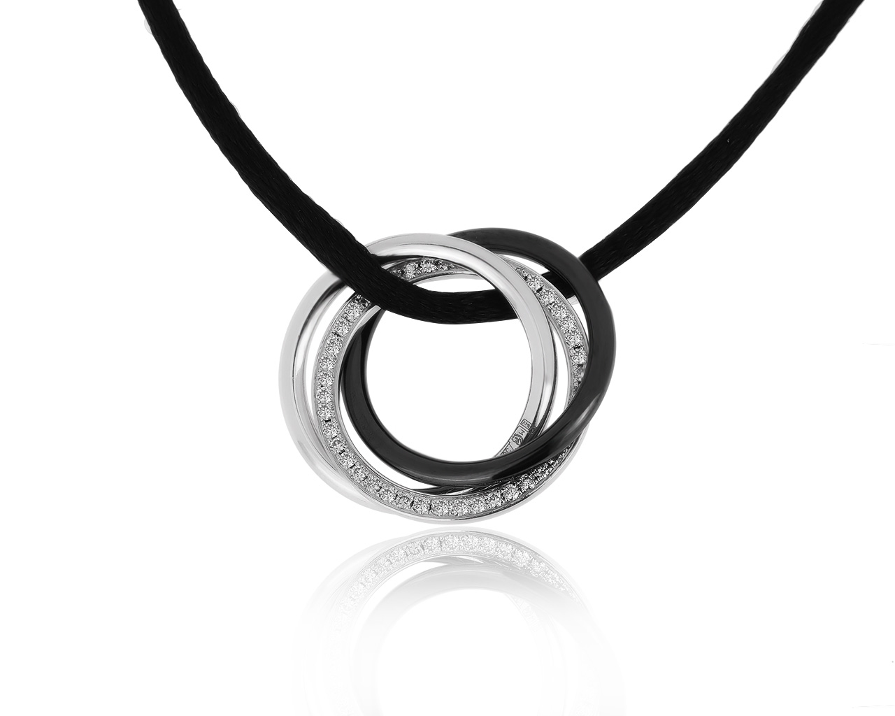 Оригинальный золотой кулон с бриллиантами 0.19ct Cartier Trinity 270720/3