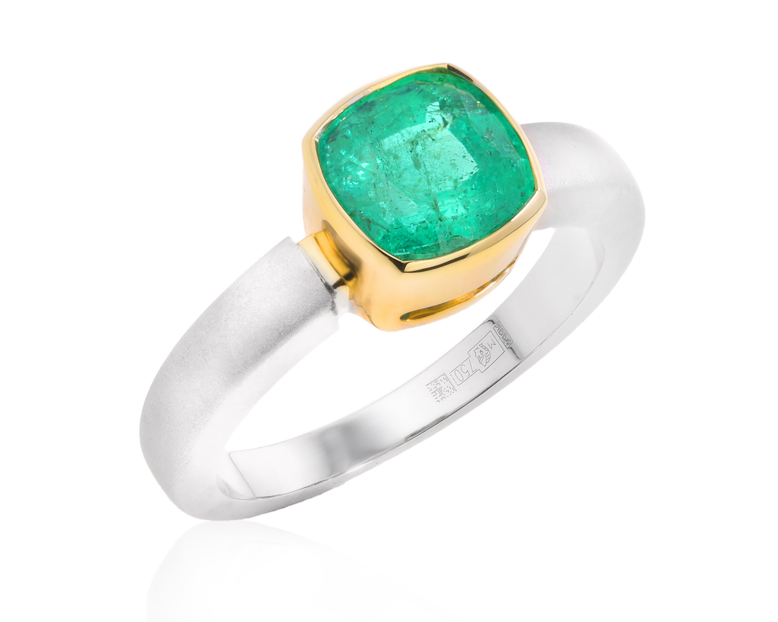 Золотое кольцо с изумрудом Замбия 1.98ct Evgeny Matveev 240725/Б191