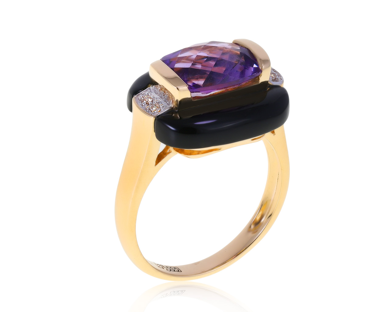 Королевское золотое кольцо с аметистом 1.75ct 021120/8