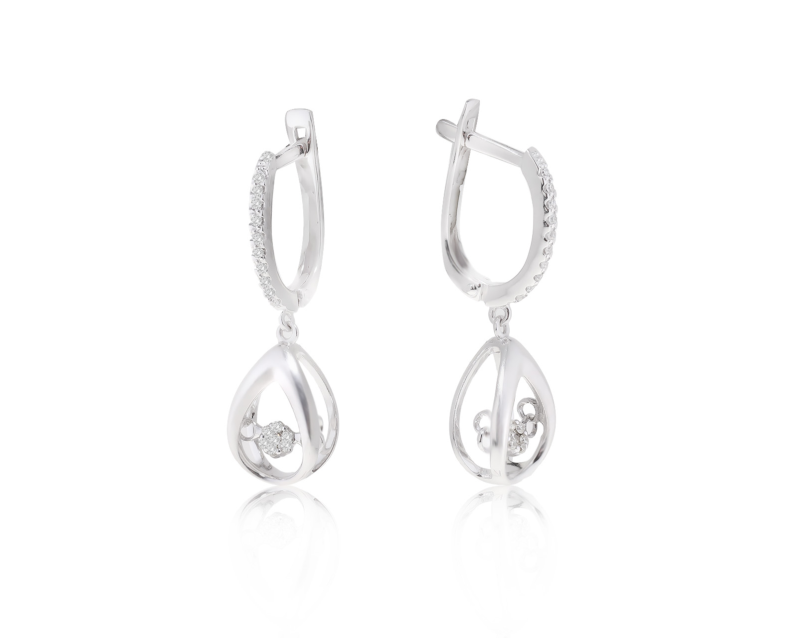 Золотые серьги с бриллиантами 0.17ct 130623/7