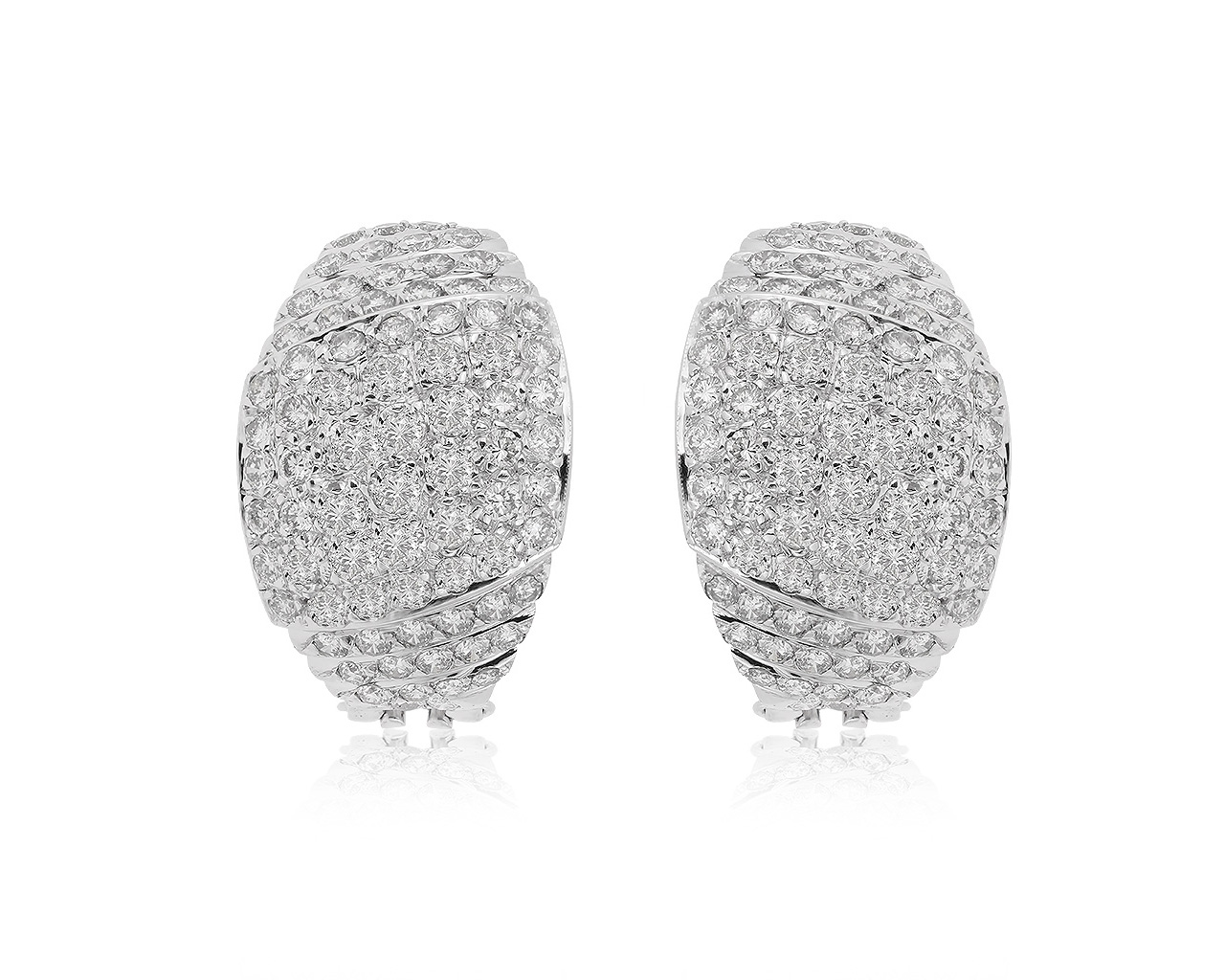 Шикарные золотые серьги с бриллиантами 5.72ct 210618/12