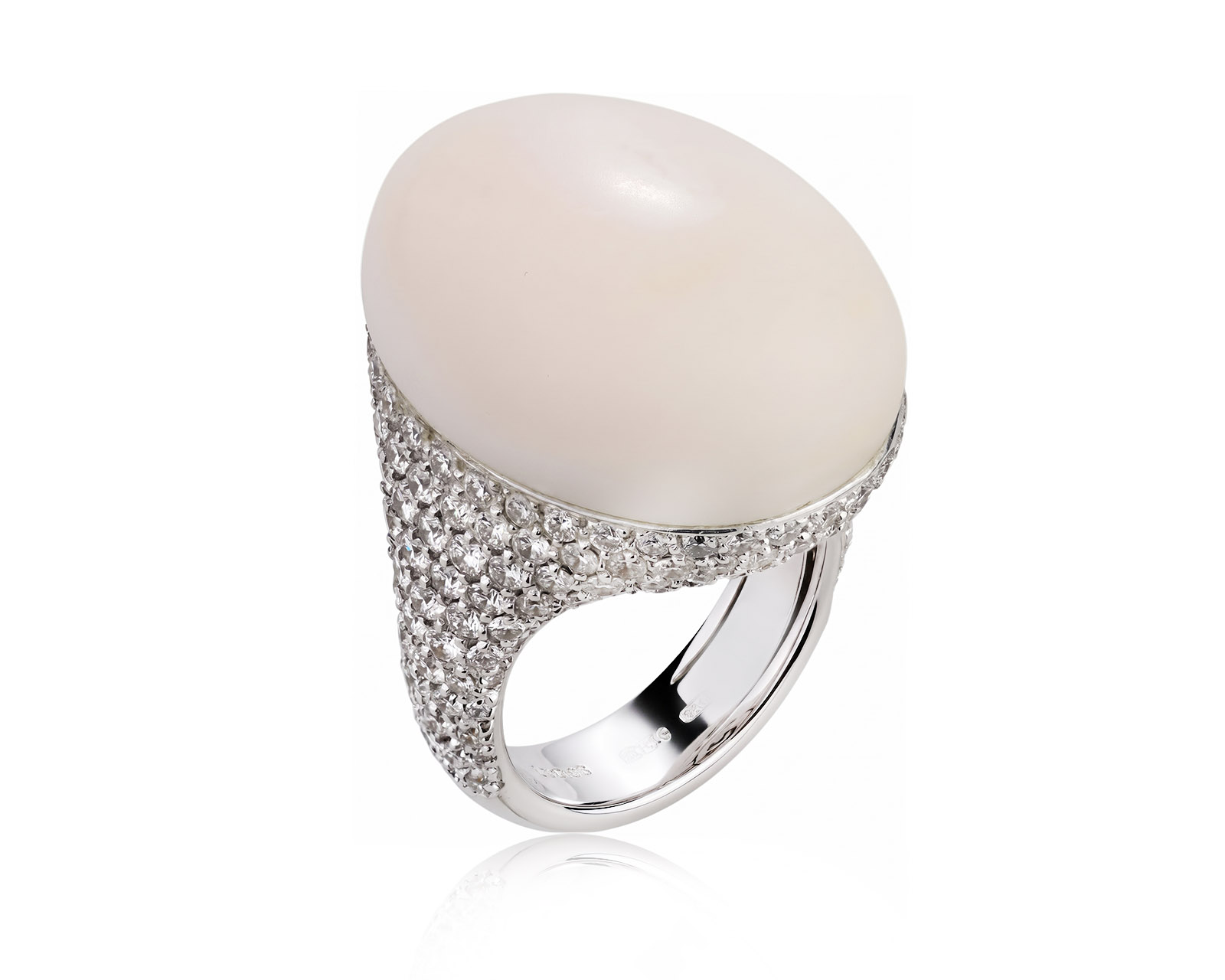 Оригинальное золотое кольцо с кораллом 31.20ct Chantecler Capri 080726/1