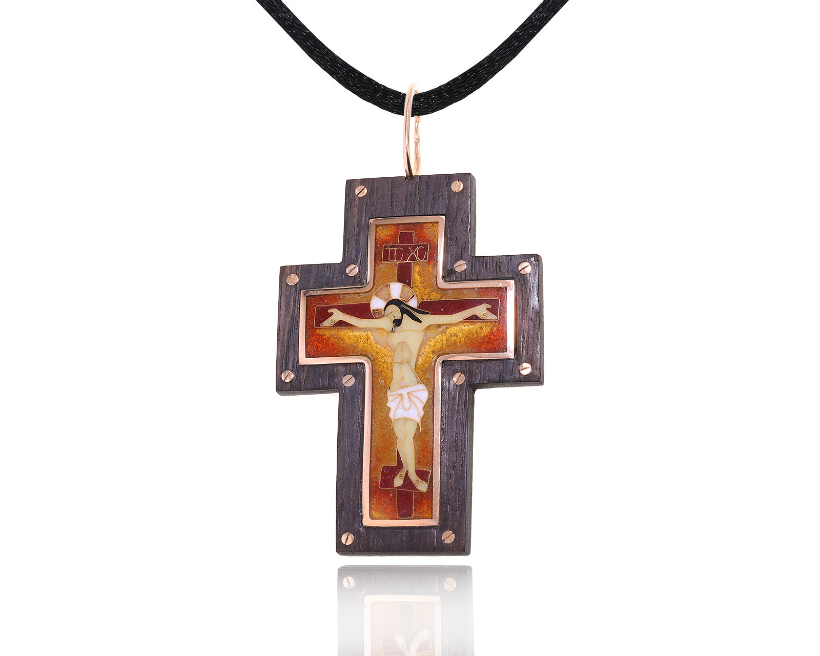 Оригинальный золотой кулон с эмалью German Kabirski 030723/5