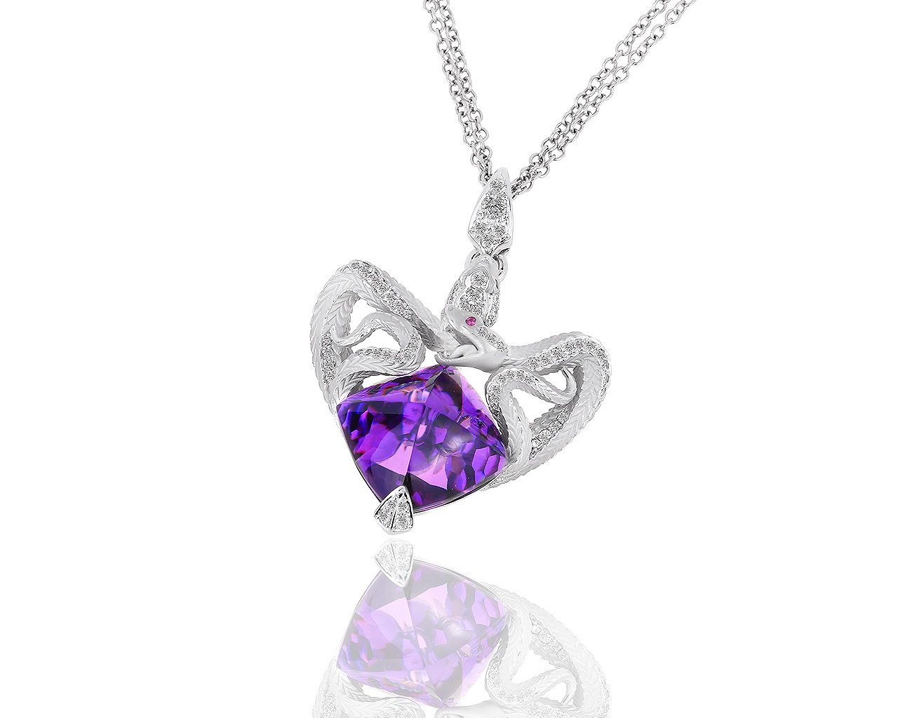 Роскошная золотая подвеска с бриллиантами 0.56ct Magerit 280918/3