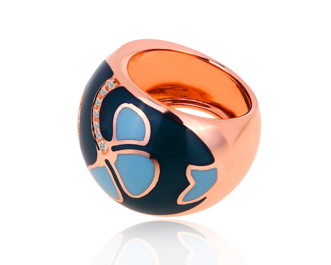 Золотое кольцо с бриллиантами 0.13ct Nouvelle Bague 141218/2