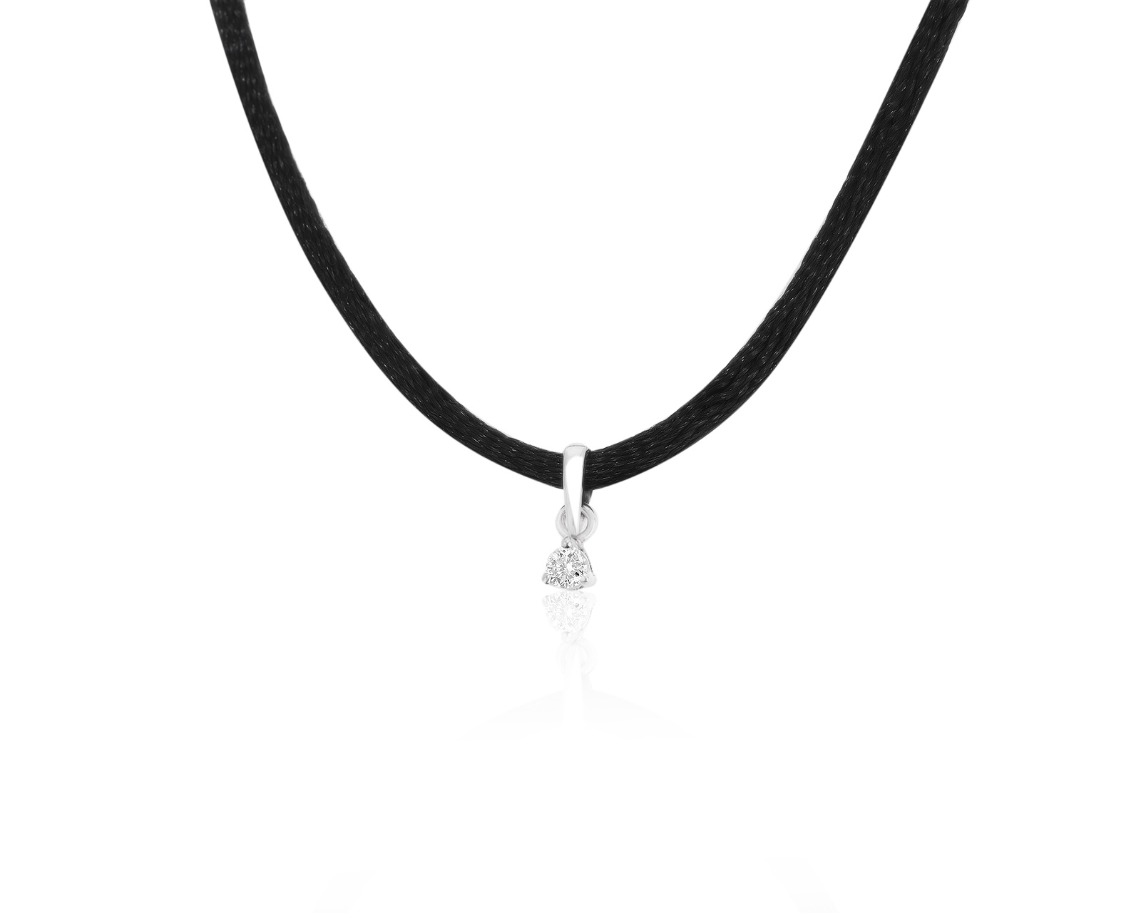 Миниатюрный золотой кулон с бриллиантом 0.07ct 240218/1