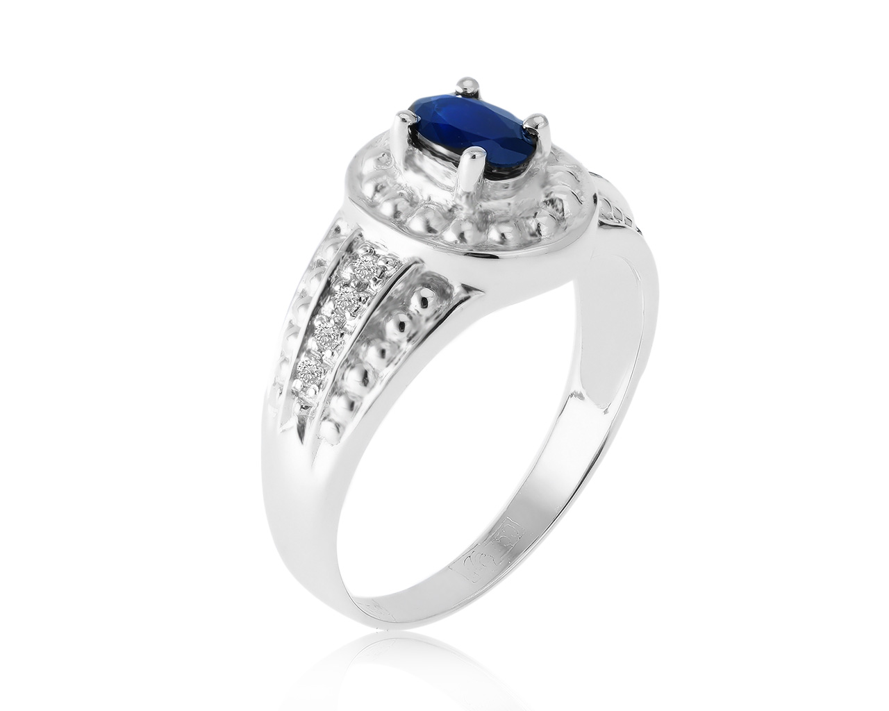 Превосходное золотое кольцо с сапфиром 0.55ct 140720/12