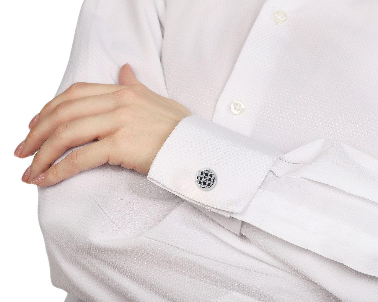 Великолепные золотые запонки с бриллиантами 0.45ct