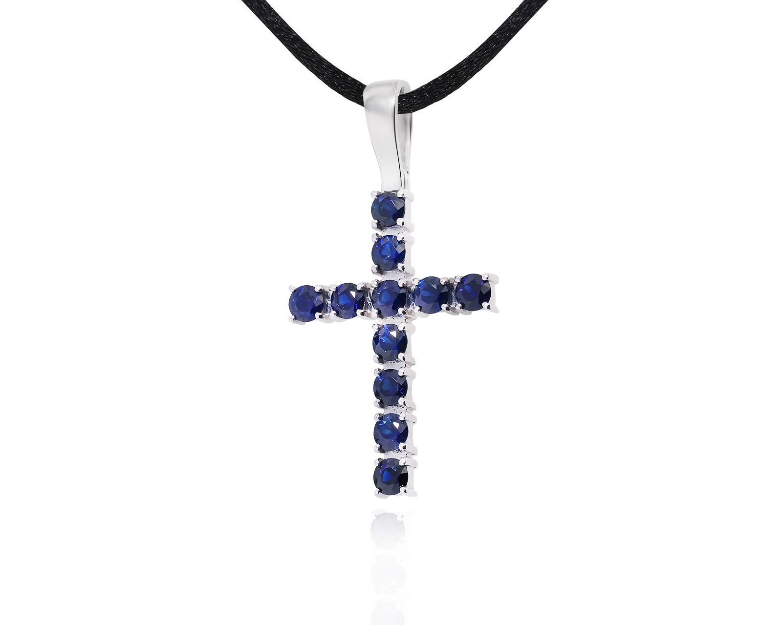 Золотой кулон с сапфирами 2.39ct