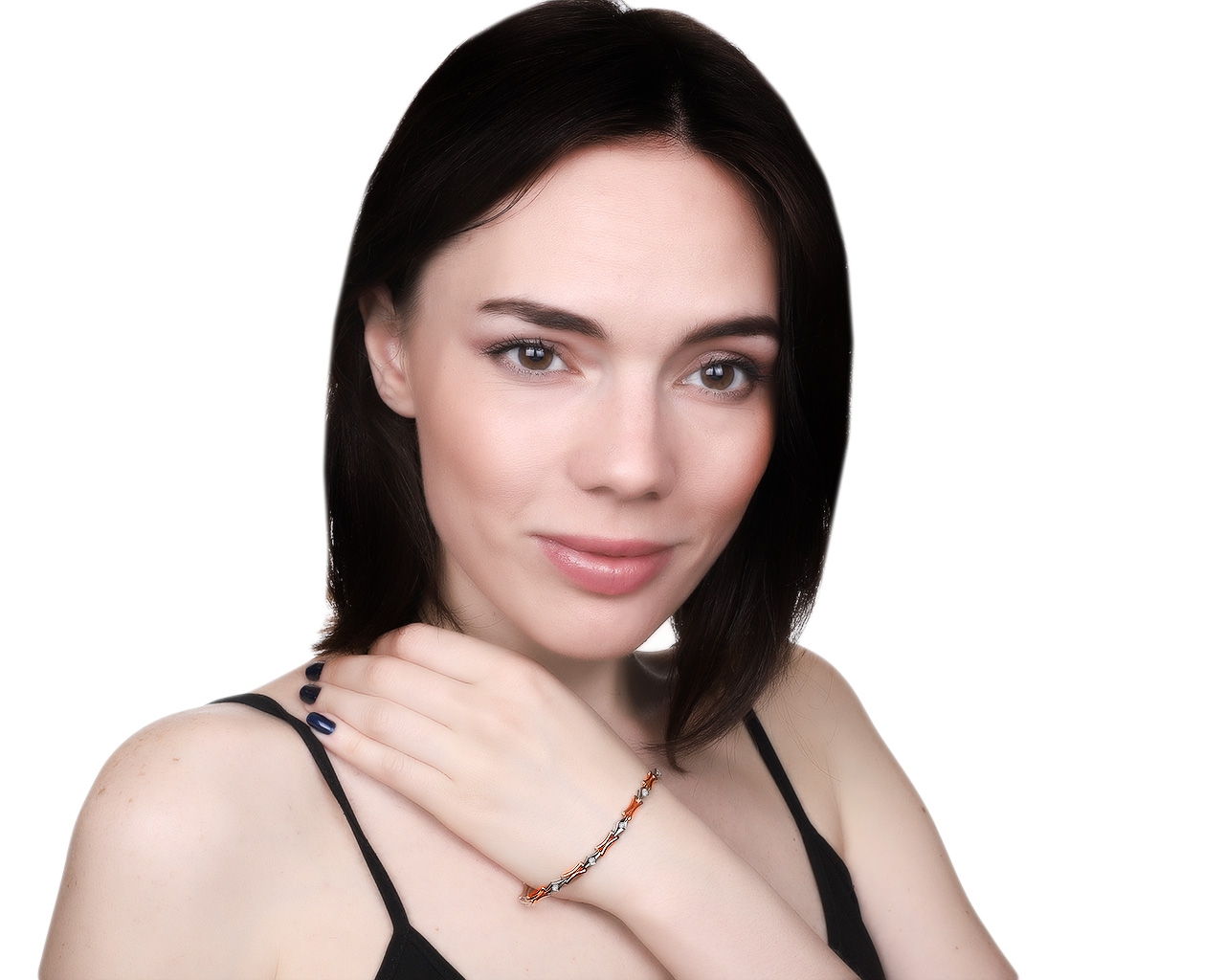 Стильный золотой браслет с бриллиантами 0.40ct