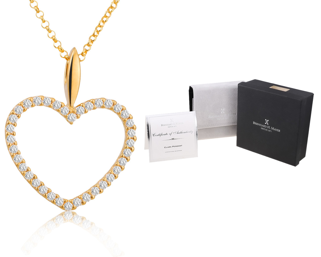 Оригинальный золотой кулон с бриллиантами 0.25ct Bernhard H.Mayer