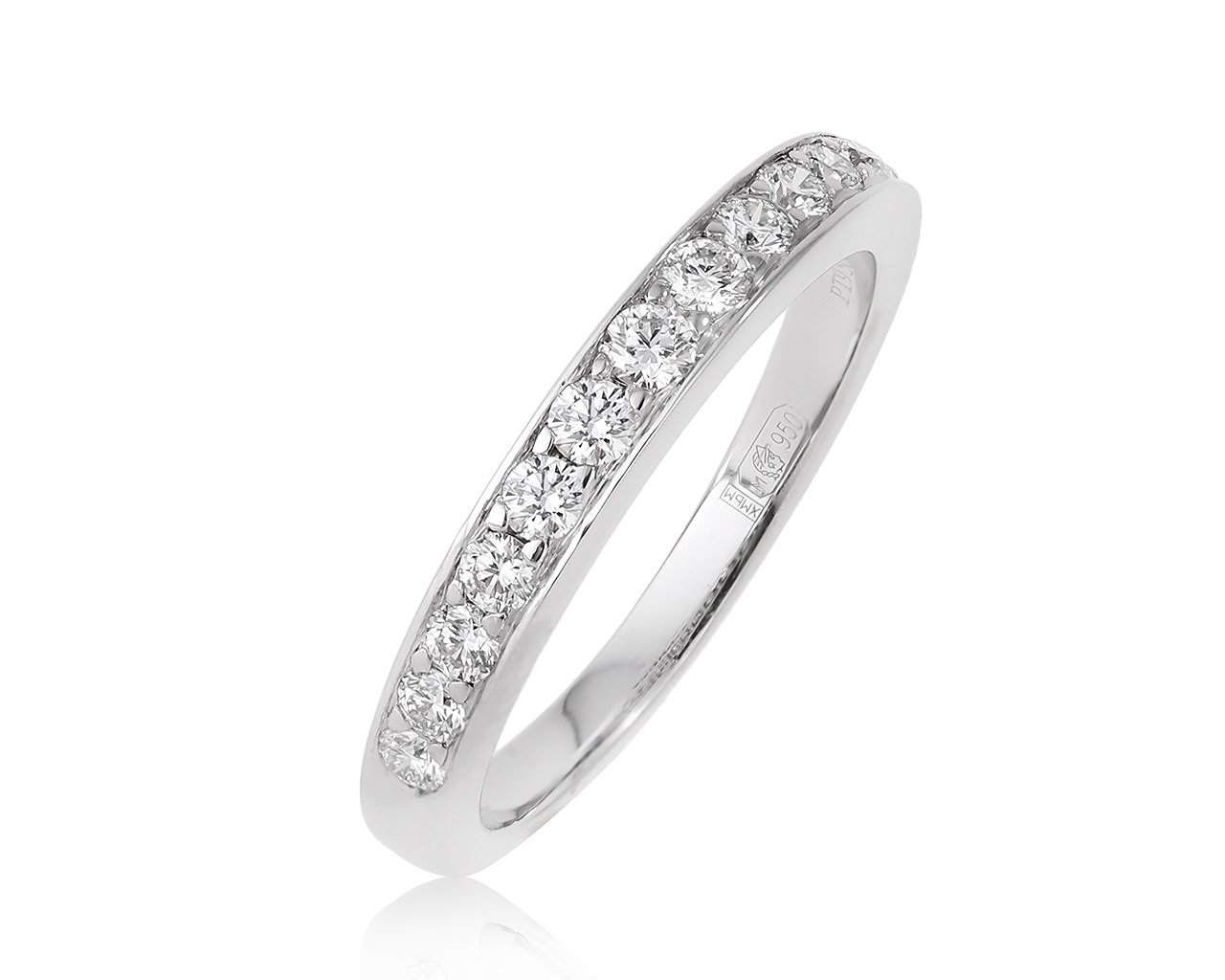 Оригинальное платиновое кольцо с бриллиантами 0.30ct Tiffany&Co