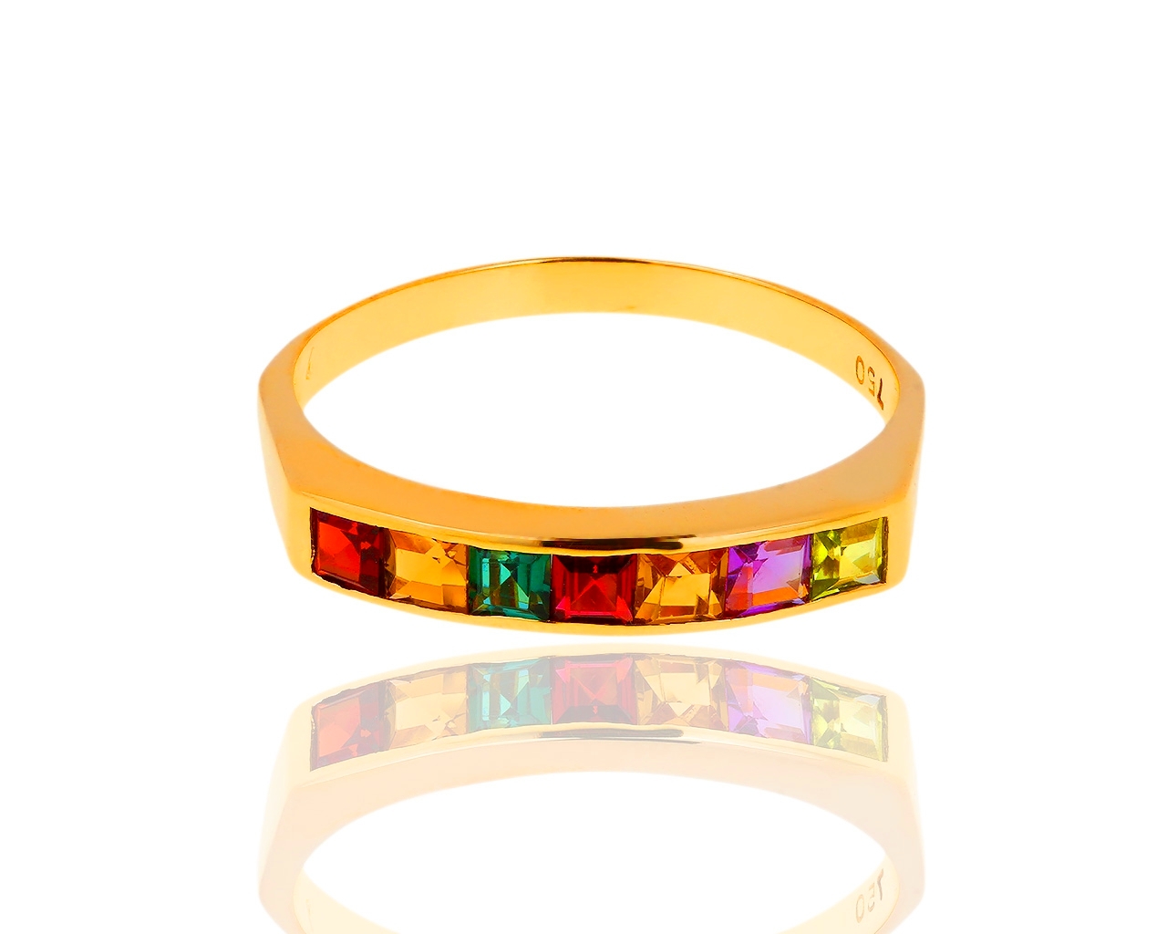 Яркое золотое кольцо с цветными камнями H.Stern Rainbow 230319/6