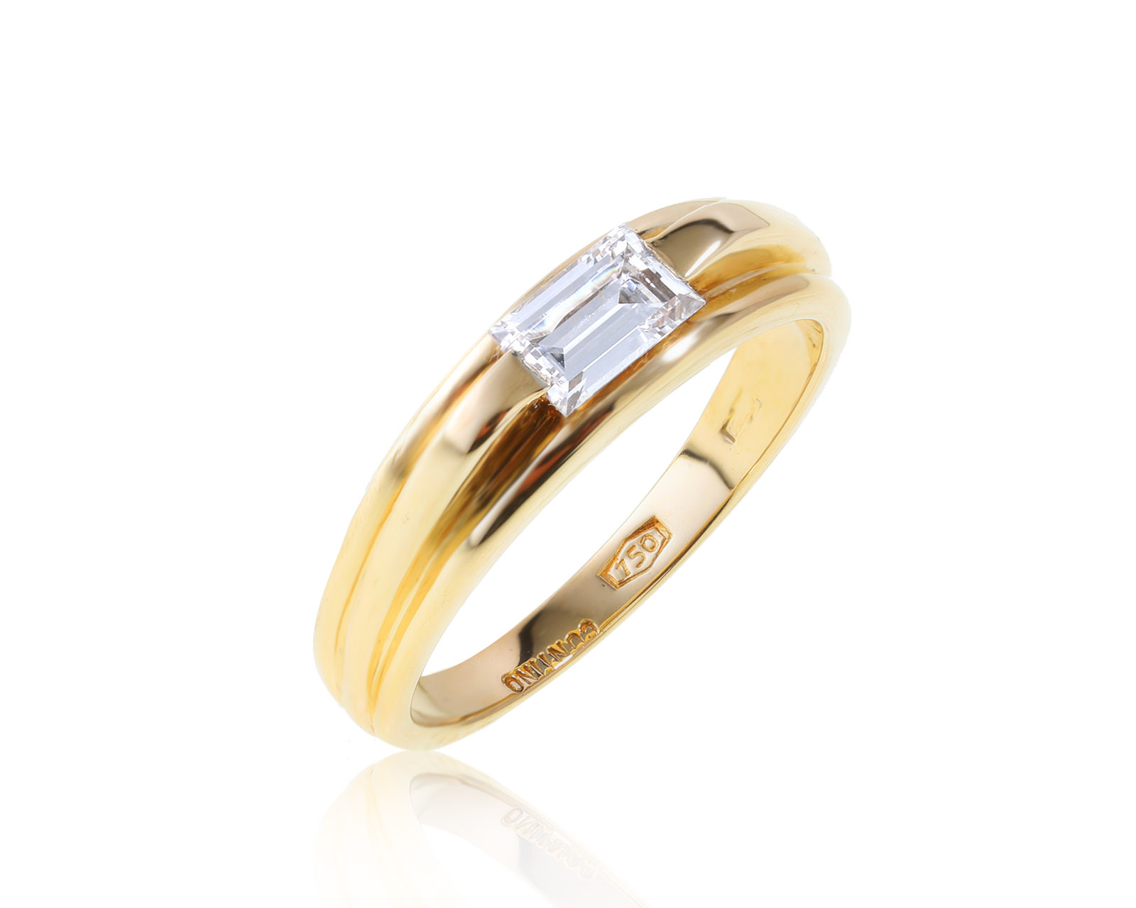 Изысканное золотое кольцо с бриллиантом 0.37ct