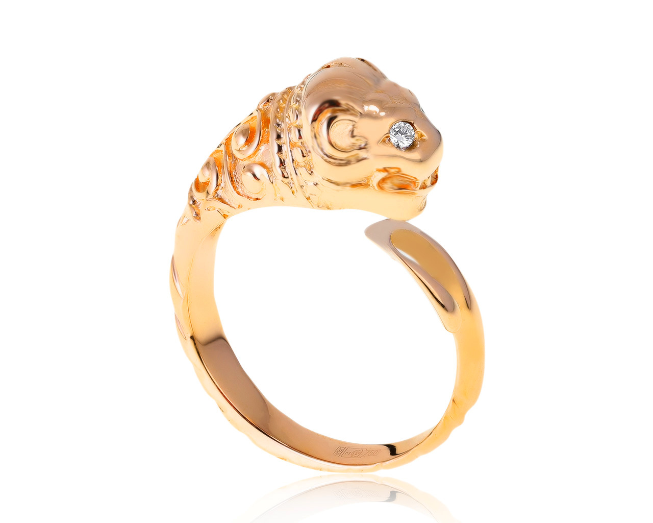 Притягательное золотое кольцо с бриллиантами 0.04ct