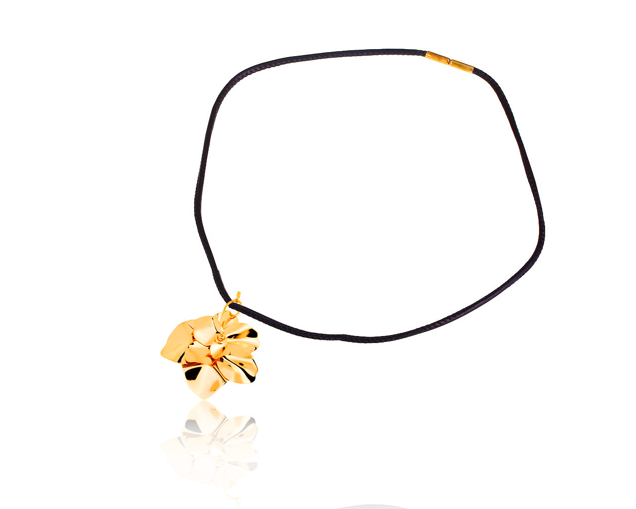 Прекрасная золотая подвеска на шнурке H.Stern