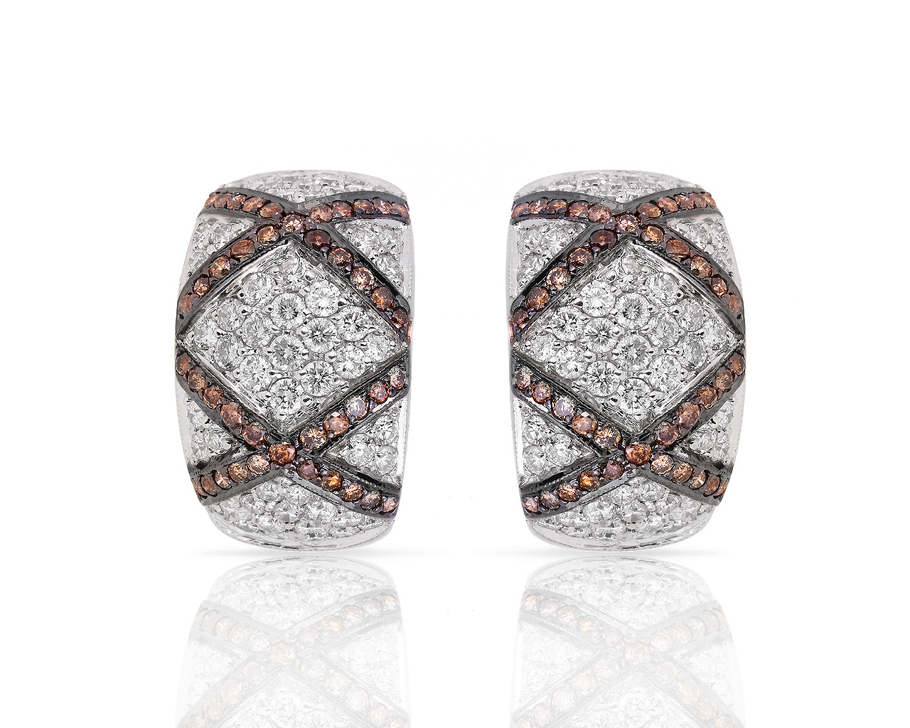 Золотые серьги с бриллиантами 5.77ct 110618/1 Золотые серьги с бриллиантами 5.77ct 110618/1