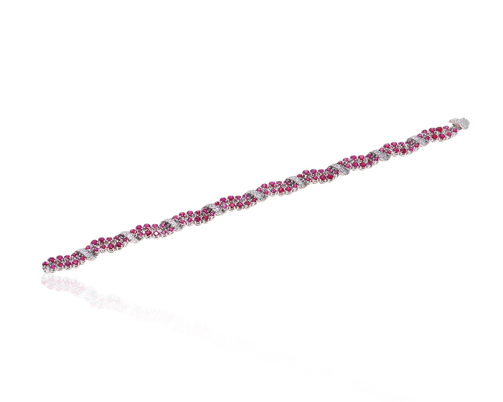 Золотой браслет с рубинами 6.00ct и бриллиантами 0.80ct 231224/15