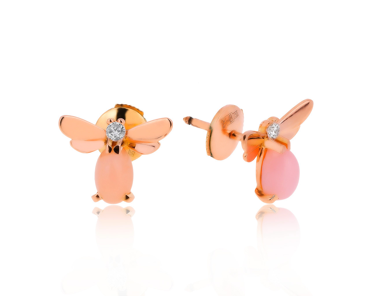 Оригинальные золотые серьги с опалом 0.80ct Chaumet Attrape-moi