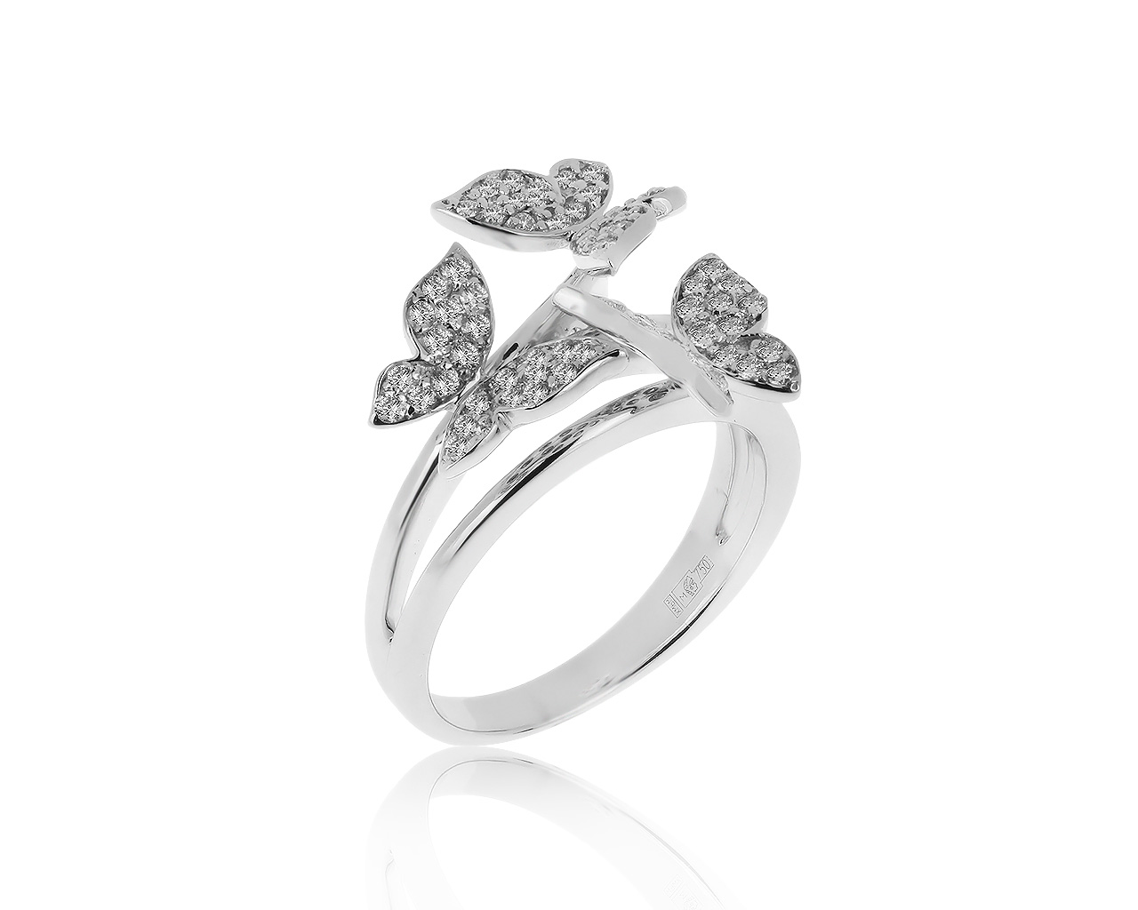 Праздничное золотое кольцо с бриллиантами 0.65ct 270120/4
