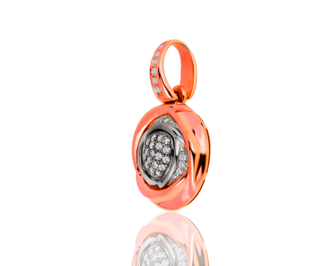 Притягательный золотой кулон с бриллиантами 0.54ct